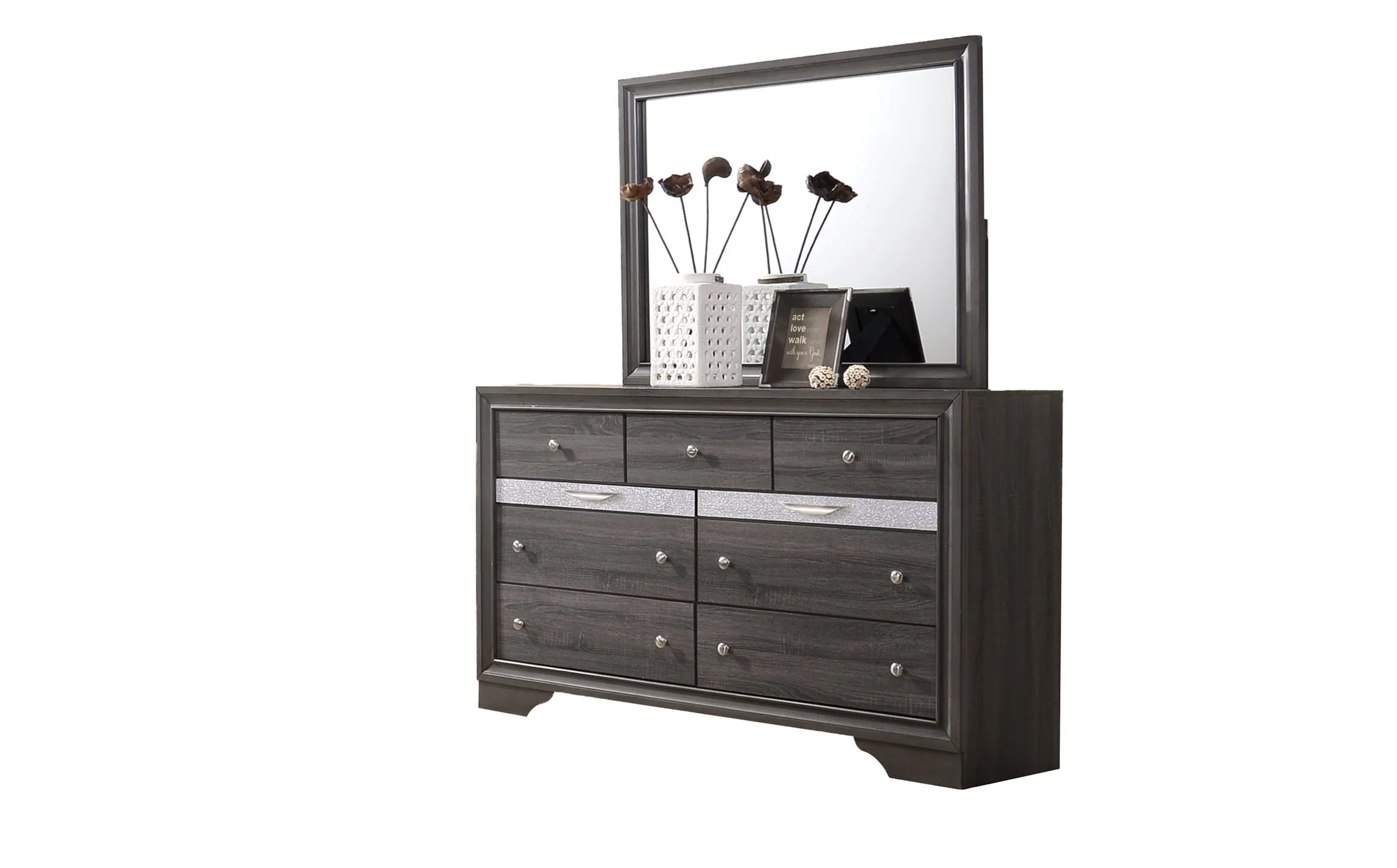 Matrix 4 Pc King Bed Gray - Image 12