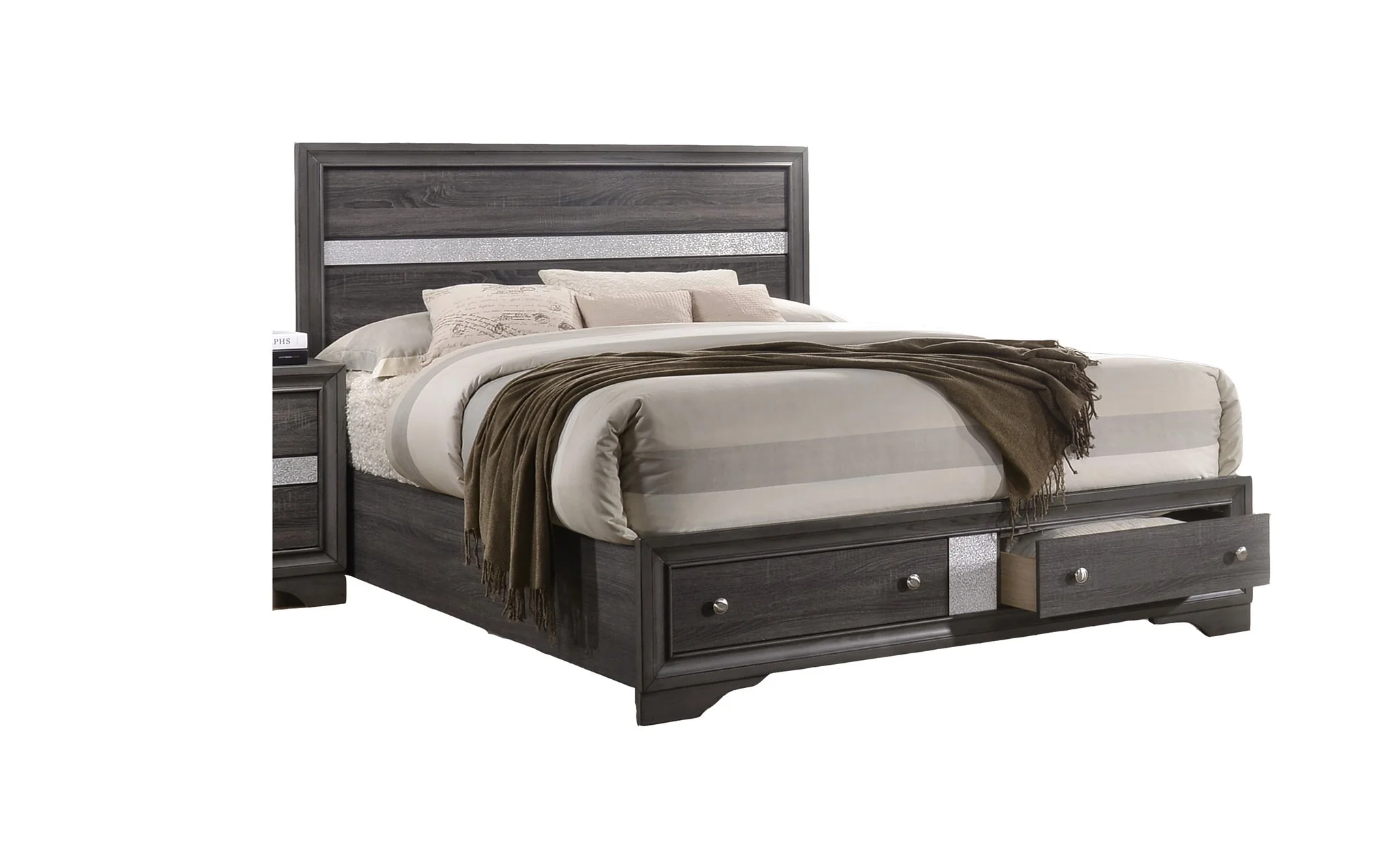 Matrix 4 Pc King Bed Gray - Image 5