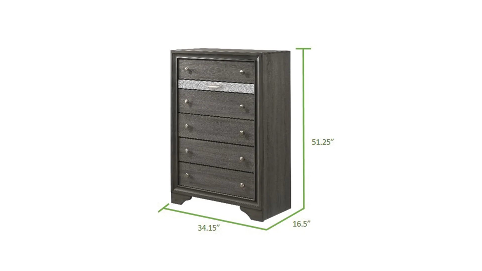 Matrix 5 Pc Queen Bed Gray - Image 19