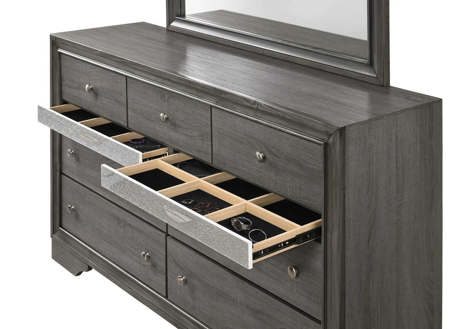 Matrix 5 Pc Queen Bed Gray - Image 20