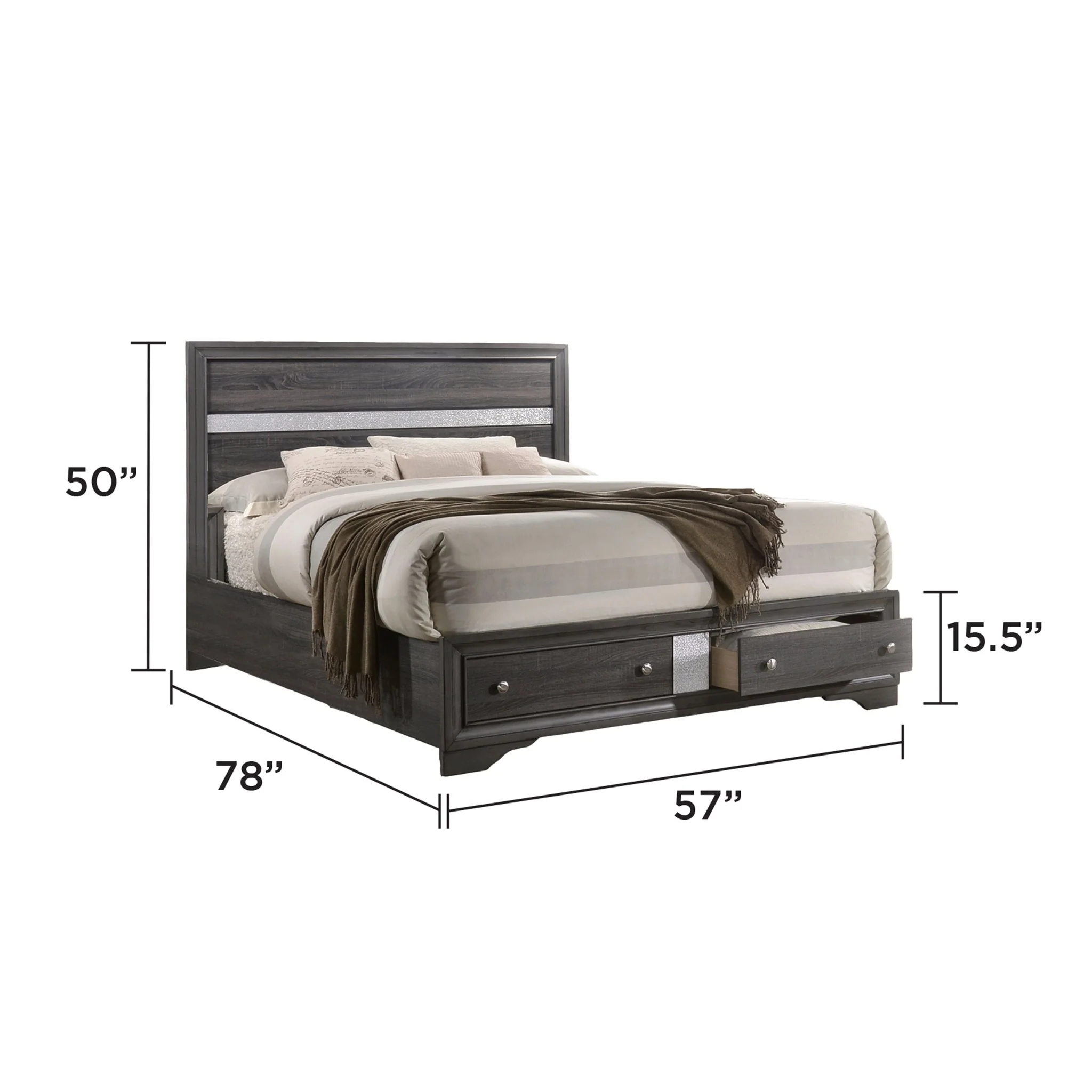 Matrix  Full Bed Gray - Image 5