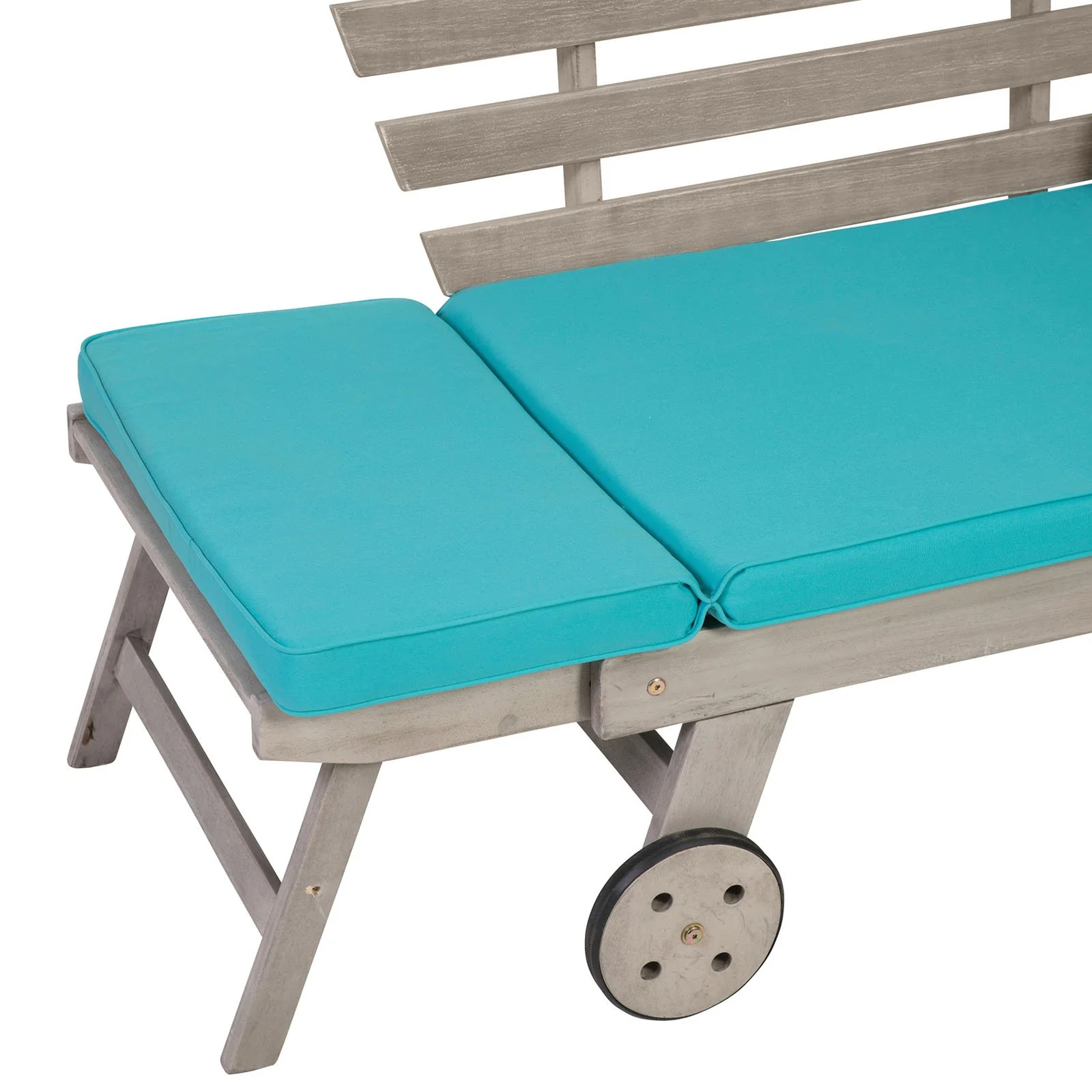 Maui Convertible Sofa Daybed, Gray/Turquoise - Image 4