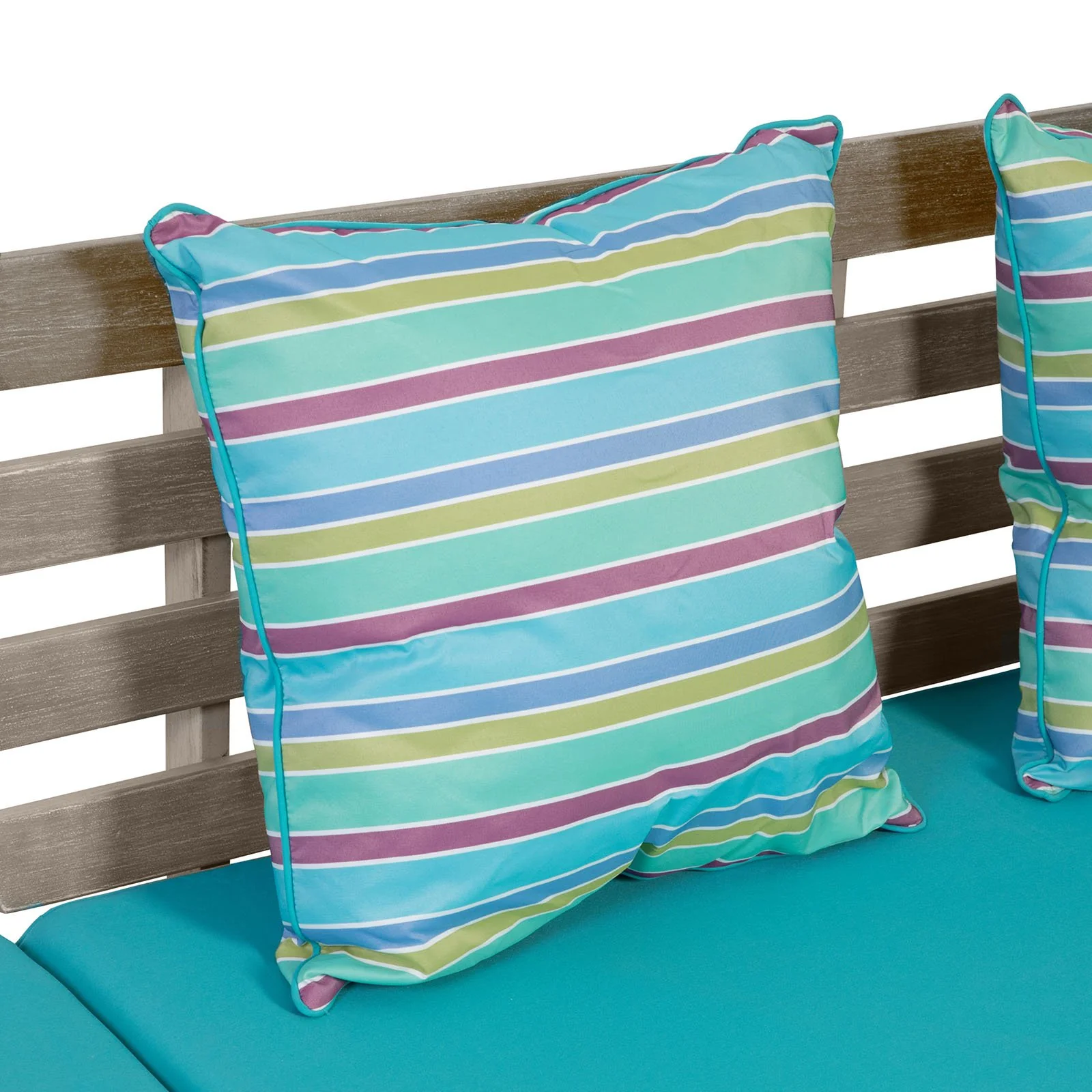 Maui Convertible Sofa Daybed, Gray/Turquoise - Image 7