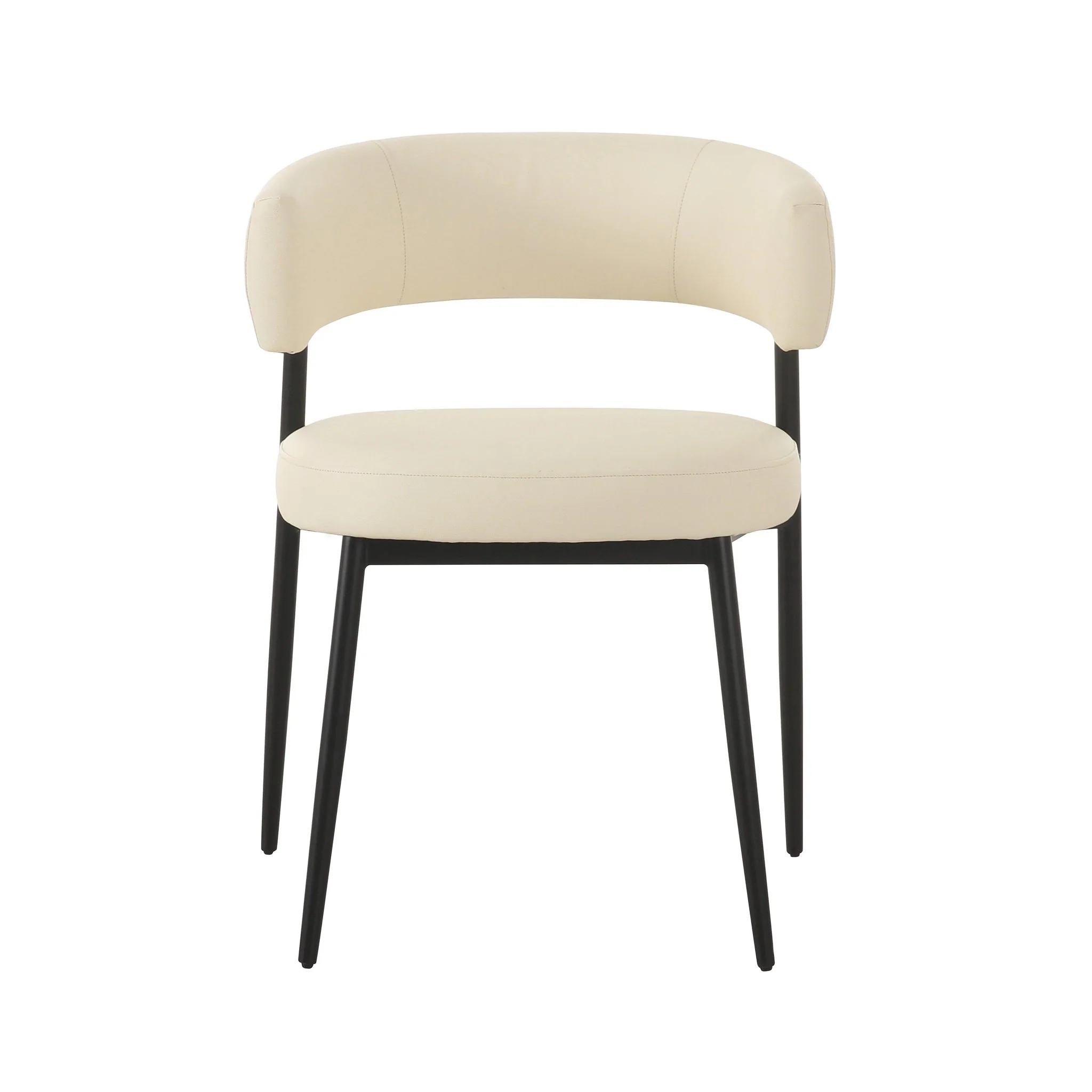 Maxine Cream Performance Vegan Leather Dining Chair - Image 3