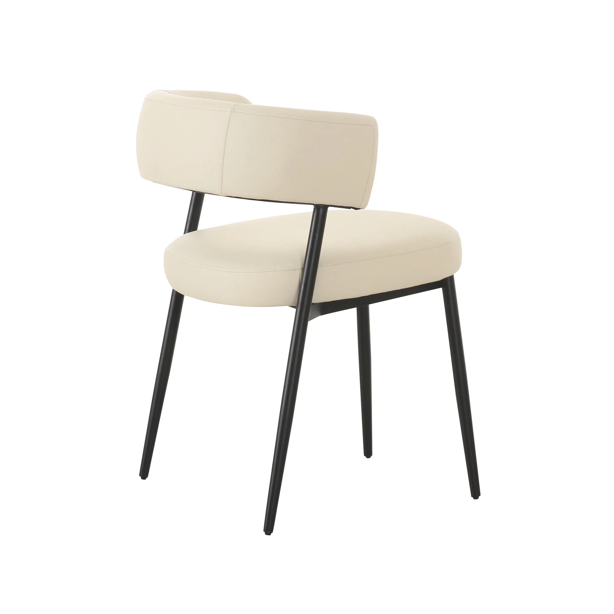 Maxine Cream Performance Vegan Leather Dining Chair - Image 4
