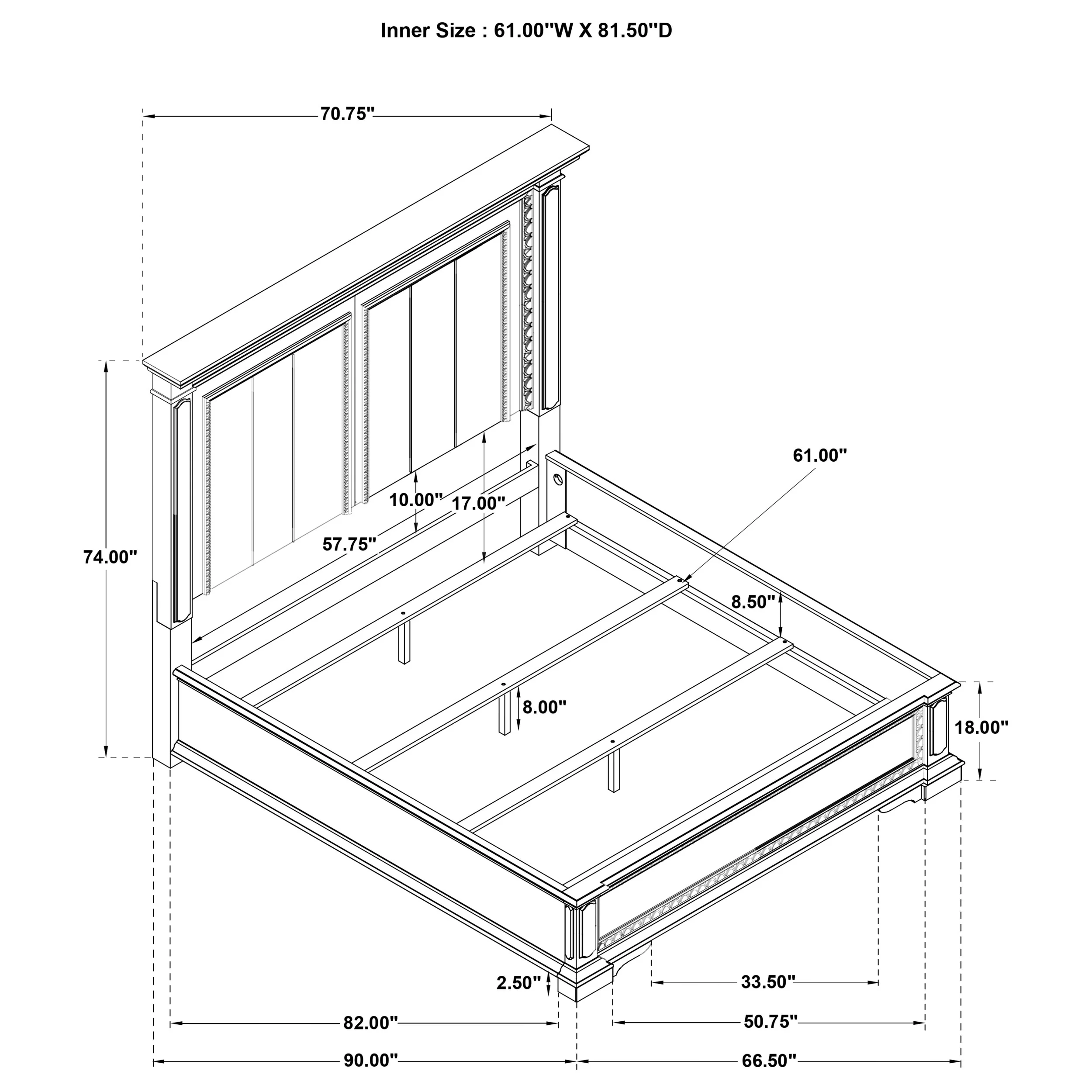 McKinney Panel Bed with LED Lighting - Image 11