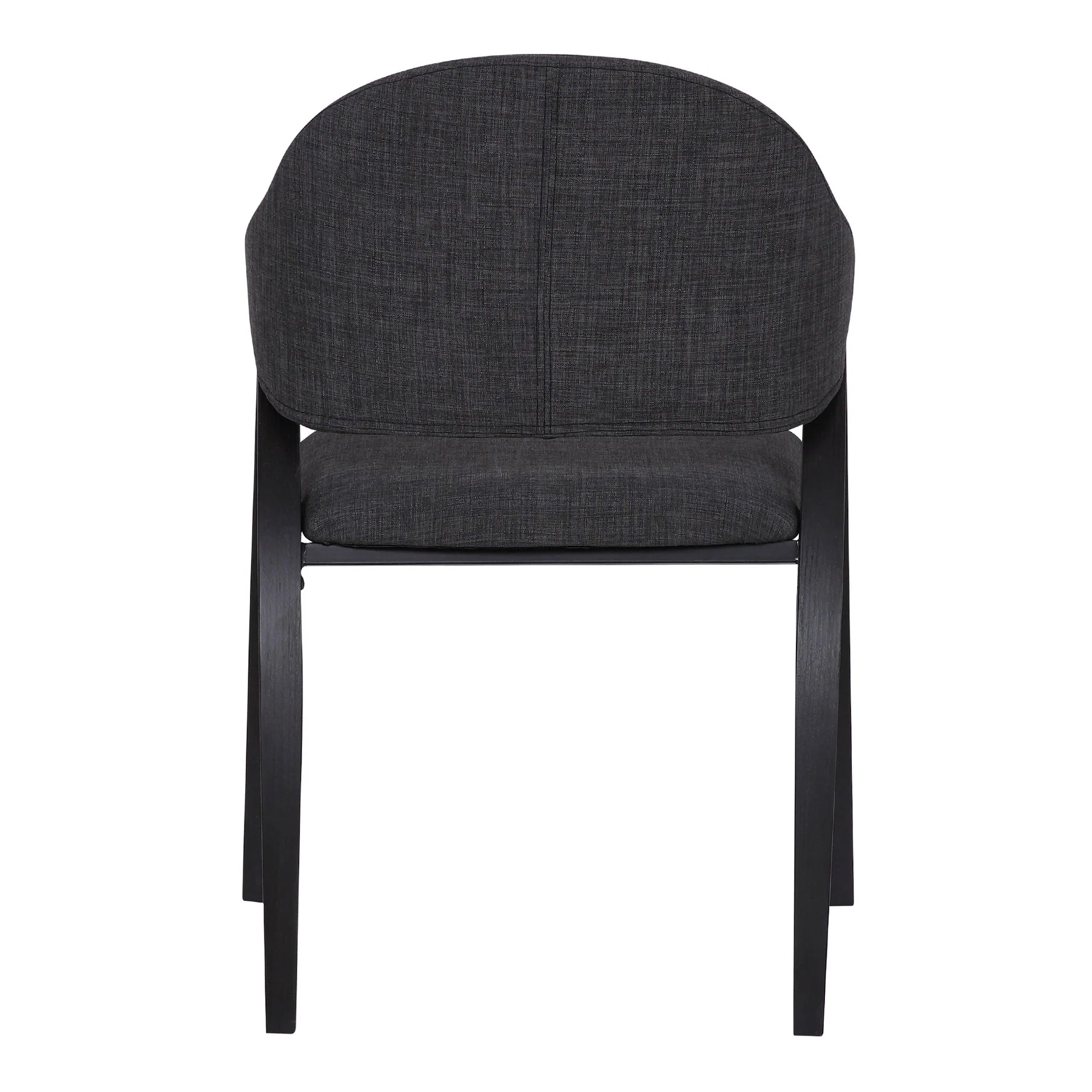 Meadow Contemporary Dining Chair in Black Brush Wood Finish and Charcoal Fabric - Set of 2 - Image 6