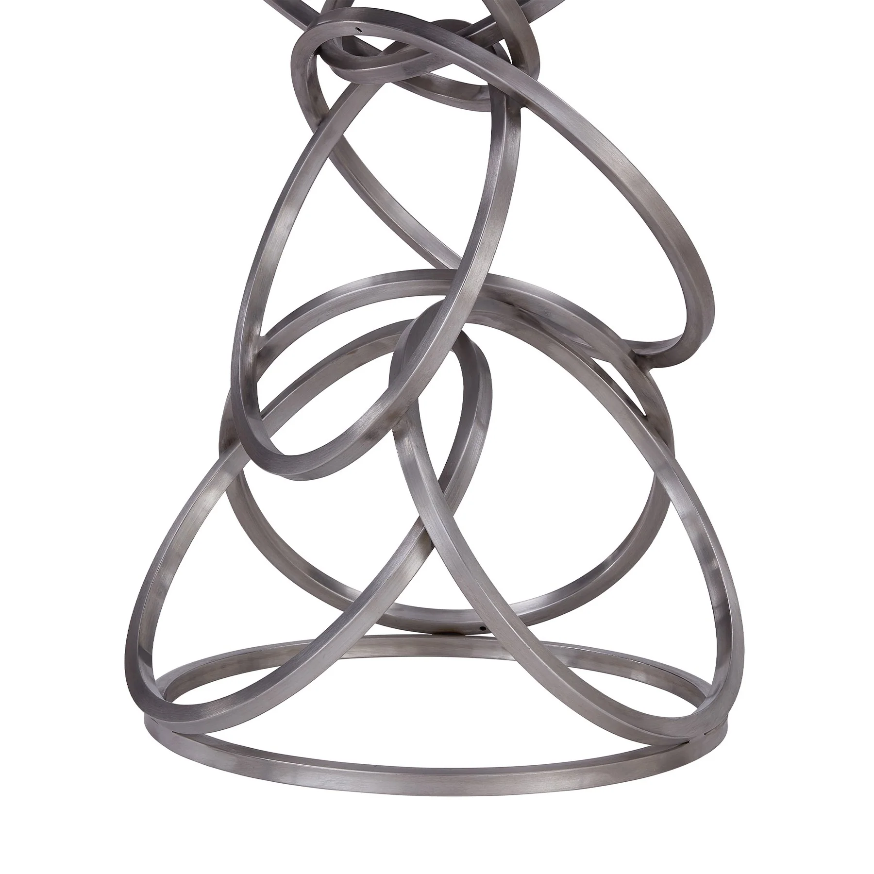 Medley Contemporary 30" Bar Height Barstool in Brushed Stainless Steel Finish and Gray Faux Leather - Image 3