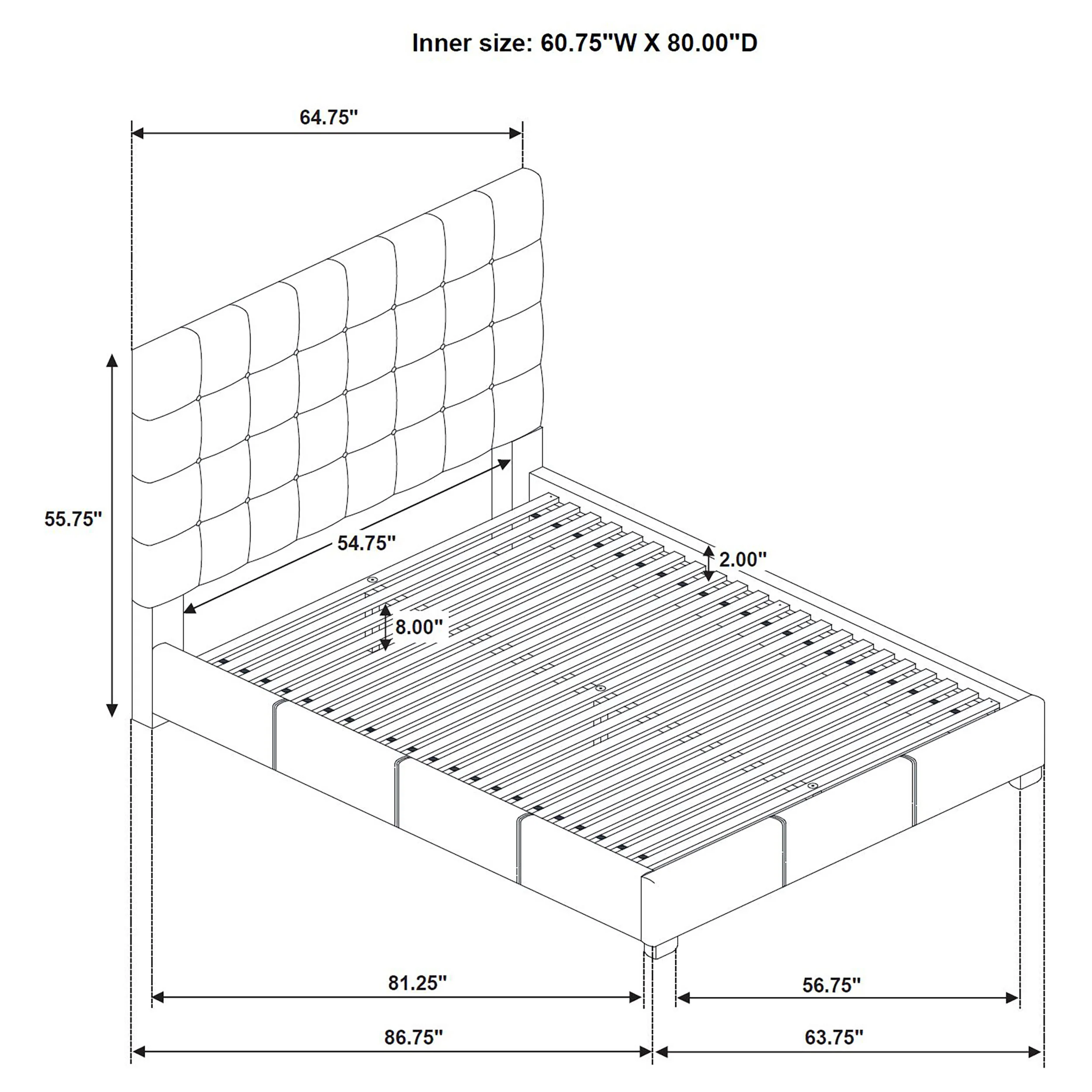 Medley Panel Platform Bed - Image 9