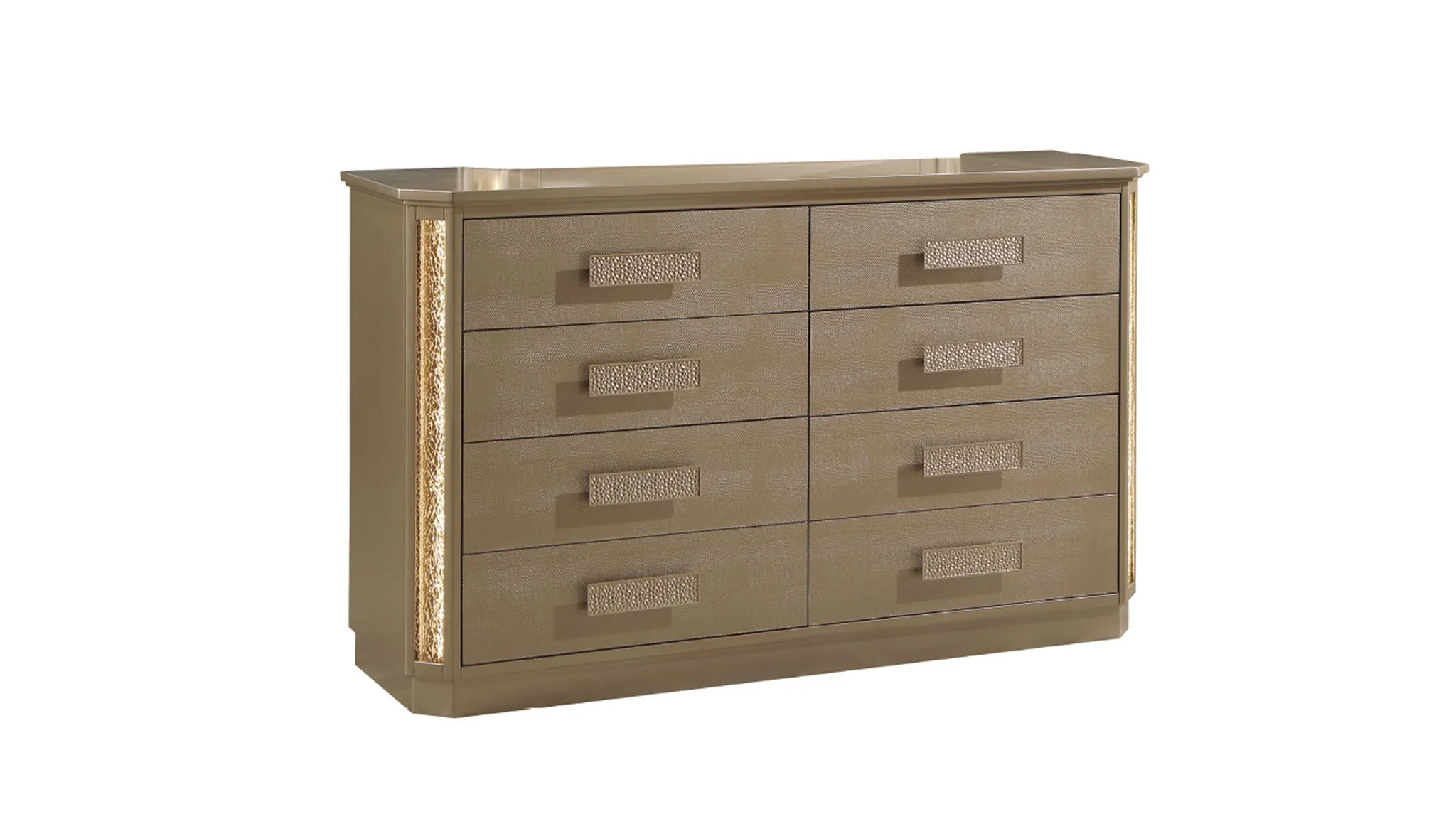 Medusa King 4 Pc Bedroom Set  Gold - Image 6