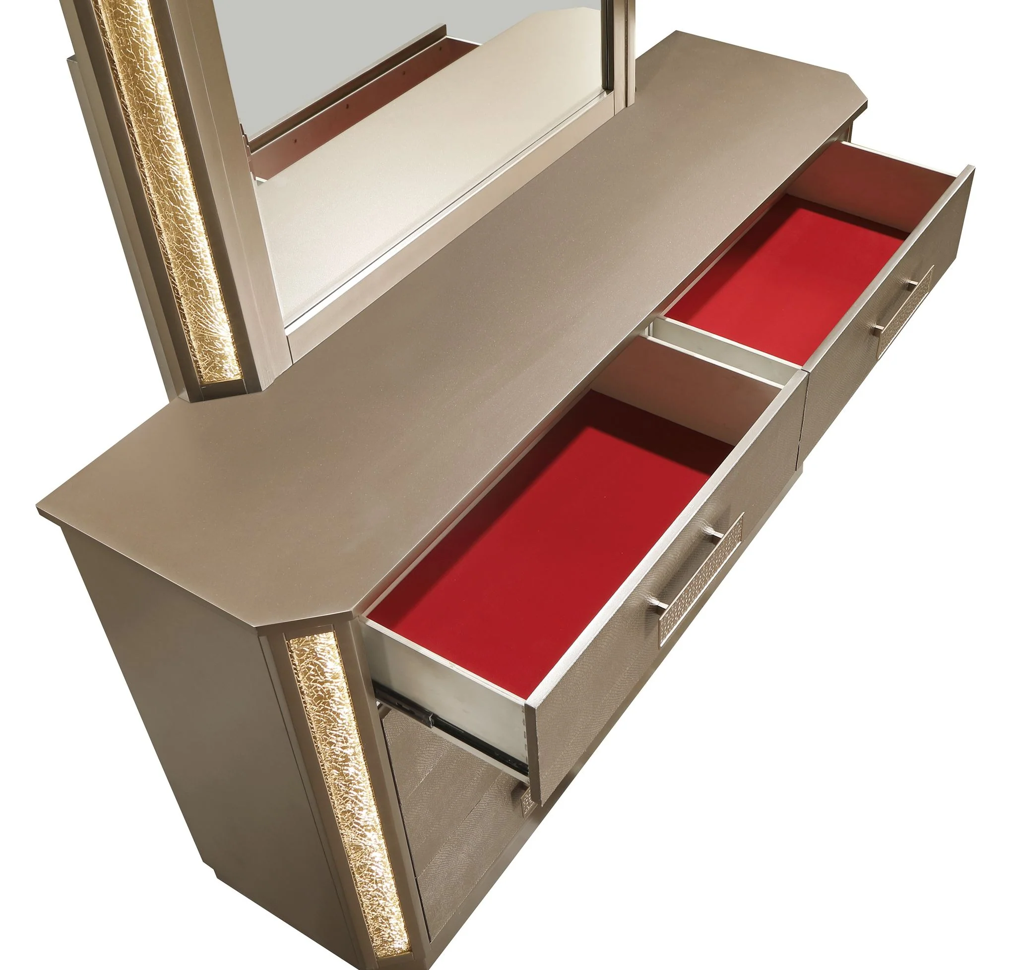 Medusa King 5 Pc Bedroom Set Gold - Image 8