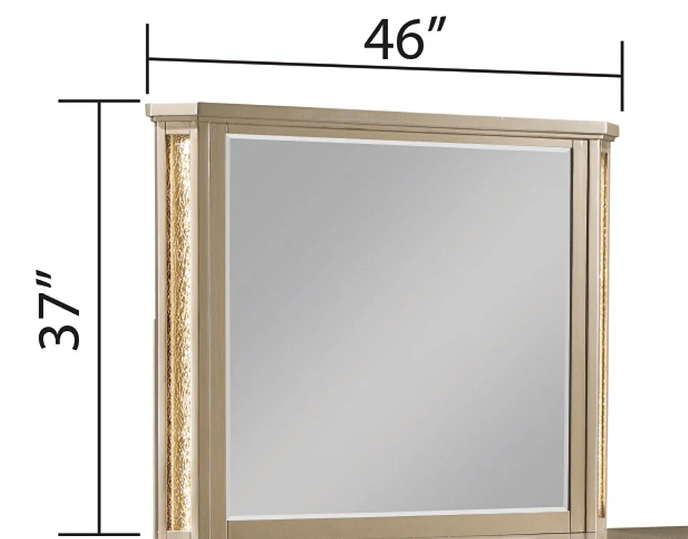 Medusa Queen 4 Pc Bedroom Set  Gold - Image 11