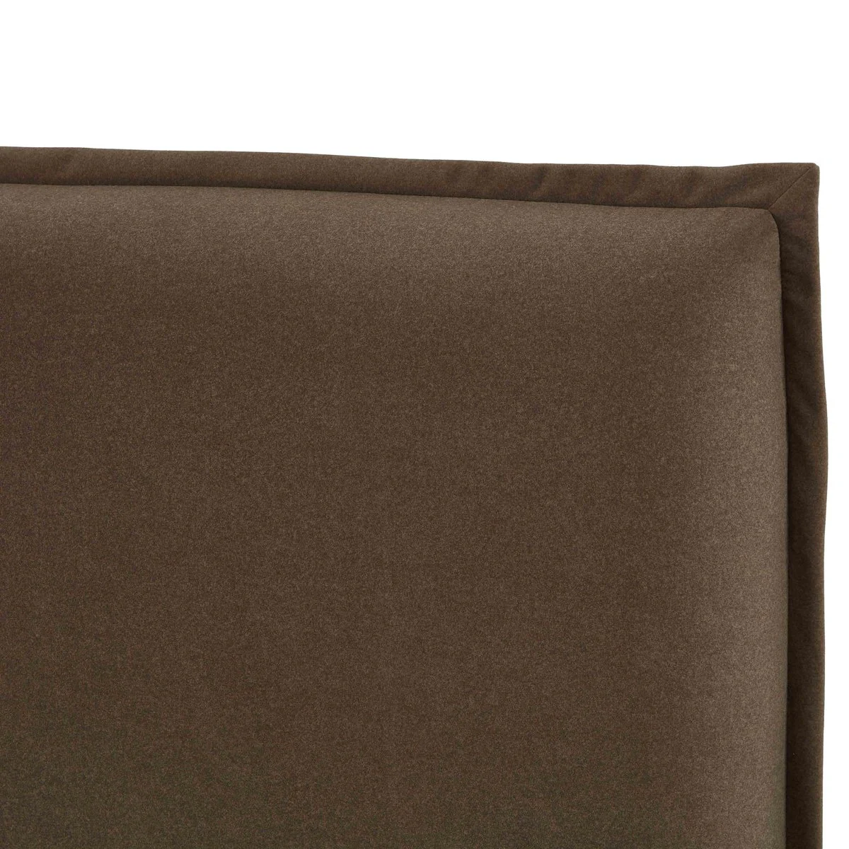 Mel Brown Faux Mohair Queen Bed - Image 7
