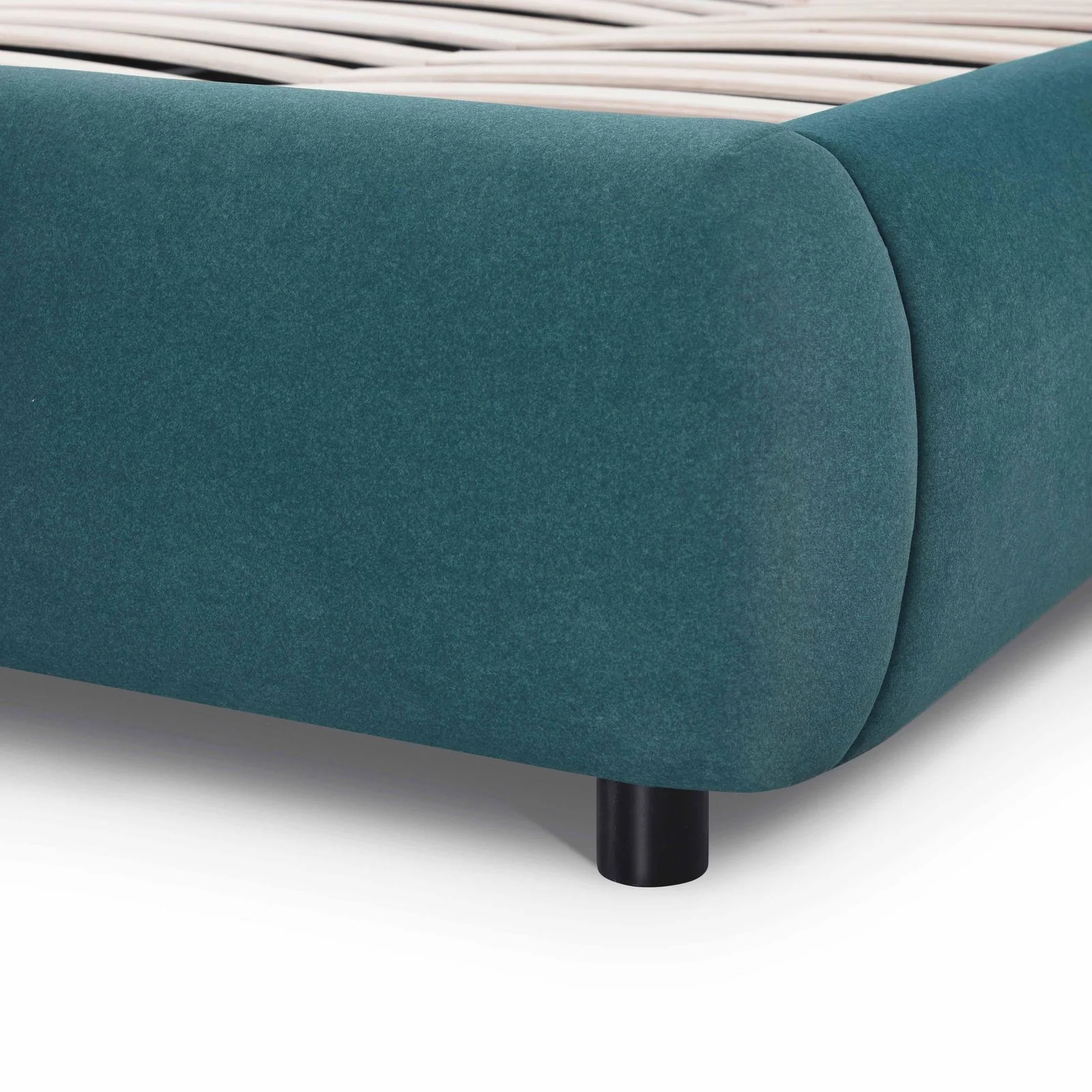 Mel Teal Faux Mohair King Bed - Image 7