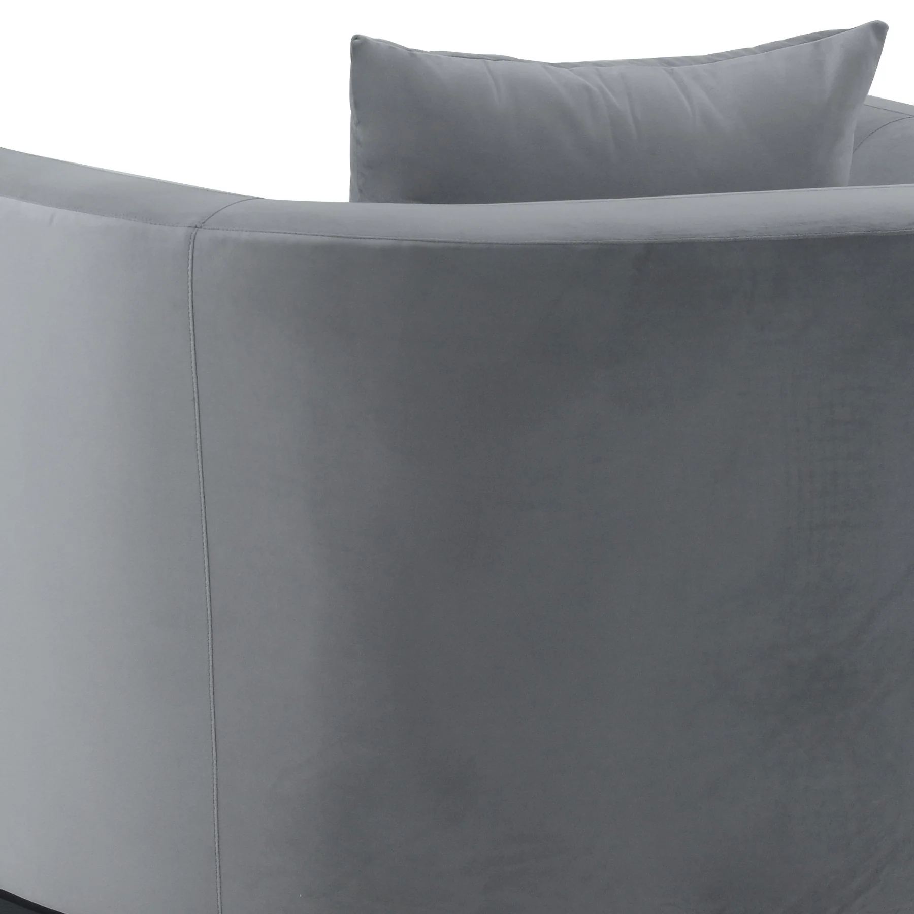 Melange 3 Piece Gray Velvet Living Room Seating Set - Image 6