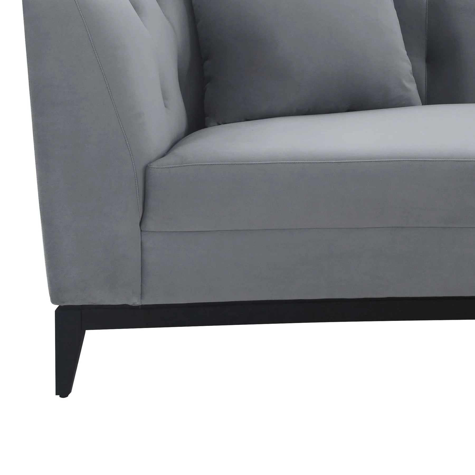 Melange 3 Piece Gray Velvet Living Room Seating Set - Image 7
