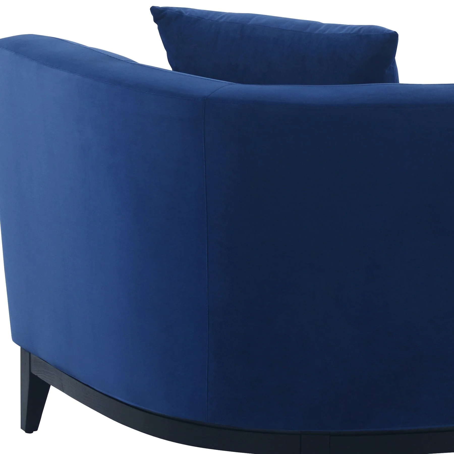 Melange Blue Velvet Upholstered Loveseat with Black Wood Base - Image 6