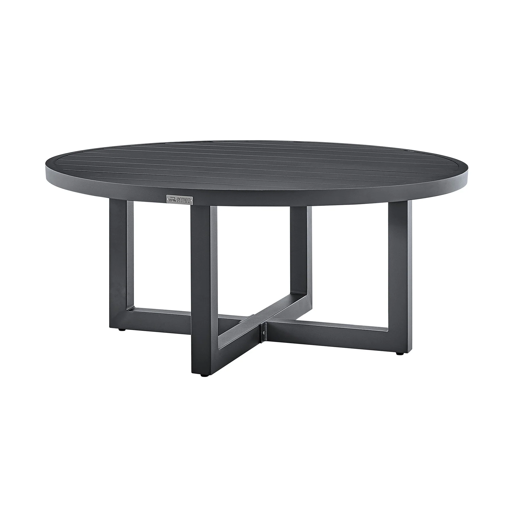 Menorca 3 Piece Patio Outdoor Swivel Seating Set in Dark Gray Aluminum with Gray Cushions - Image 5