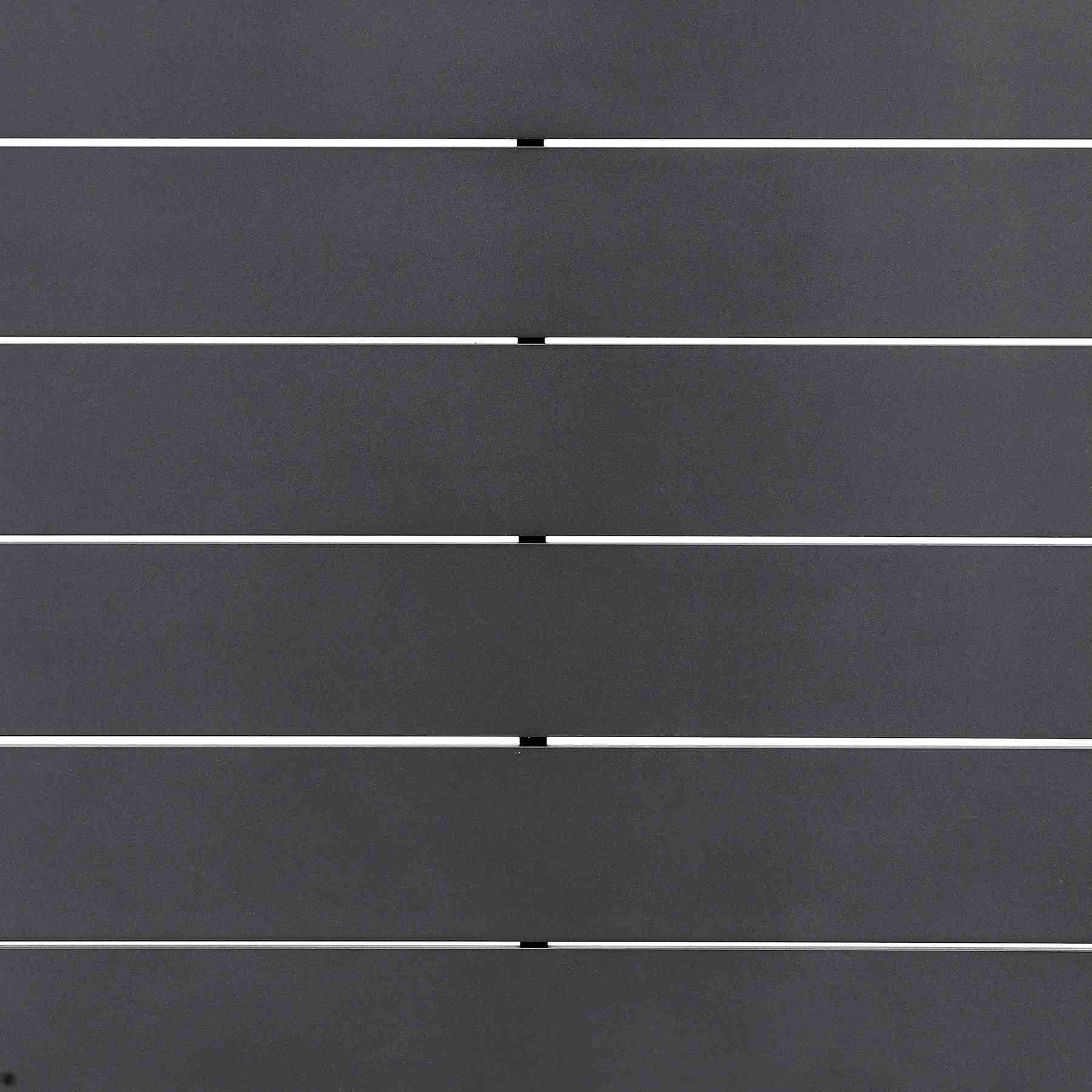 Menorca Outdoor Patio 7-Piece Dining Table Set in Aluminum with Gray Cushions - Image 9