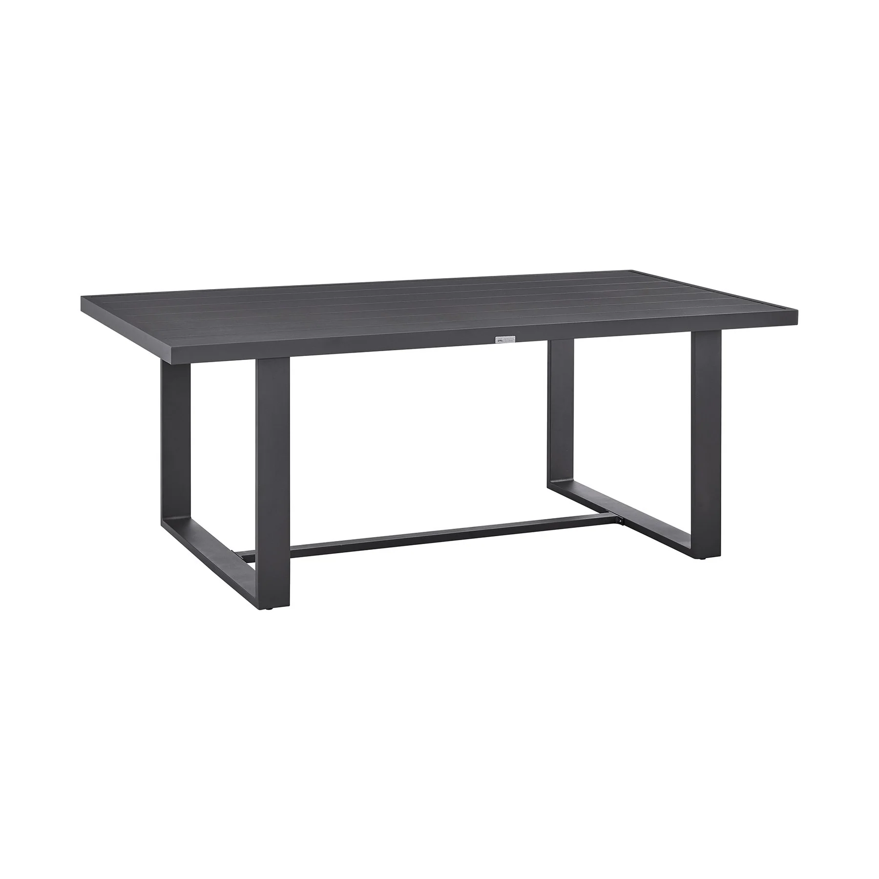 Menorca Outdoor Patio Dining Table in Aluminum - Image 2