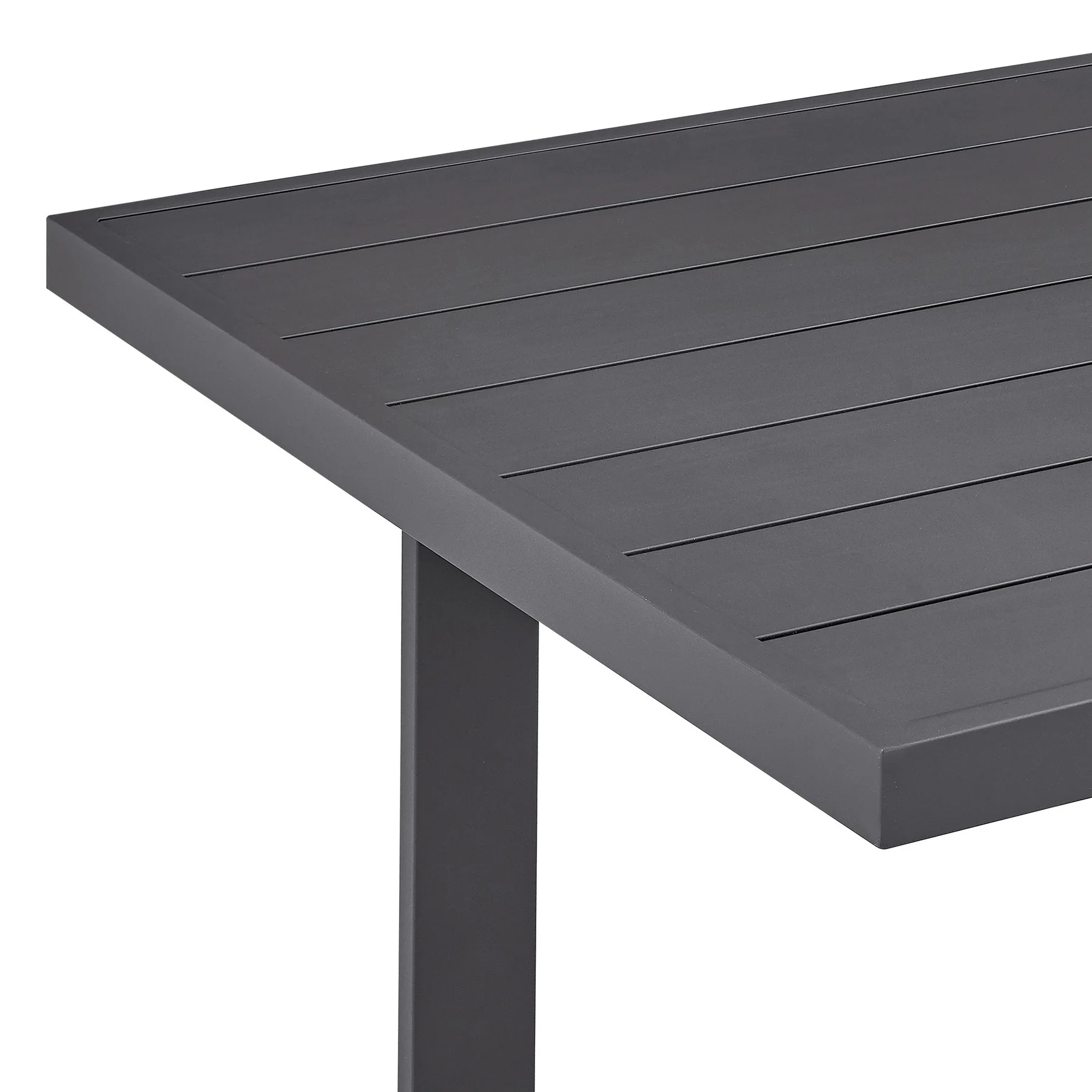 Menorca Outdoor Patio Dining Table in Aluminum - Image 3