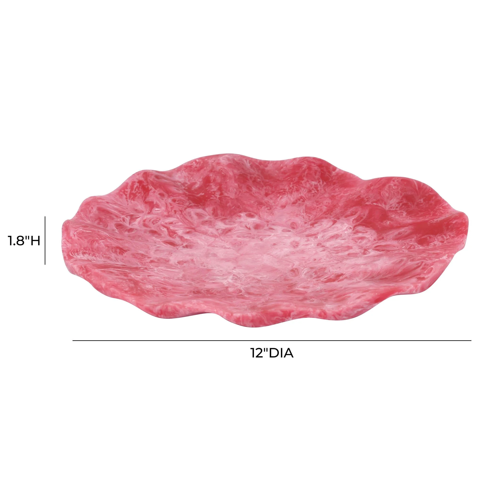 Mera Ruby Red Resin Petal Tray - Image 4