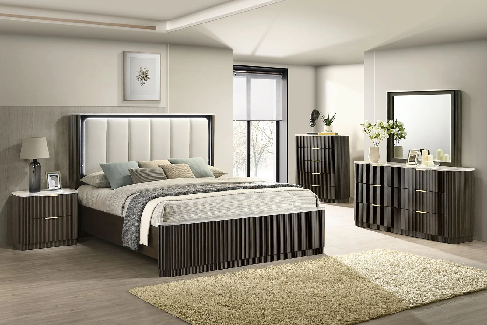 Merthyr 5 Pc. Queen Bedroom Set W/ Chest - Image 2