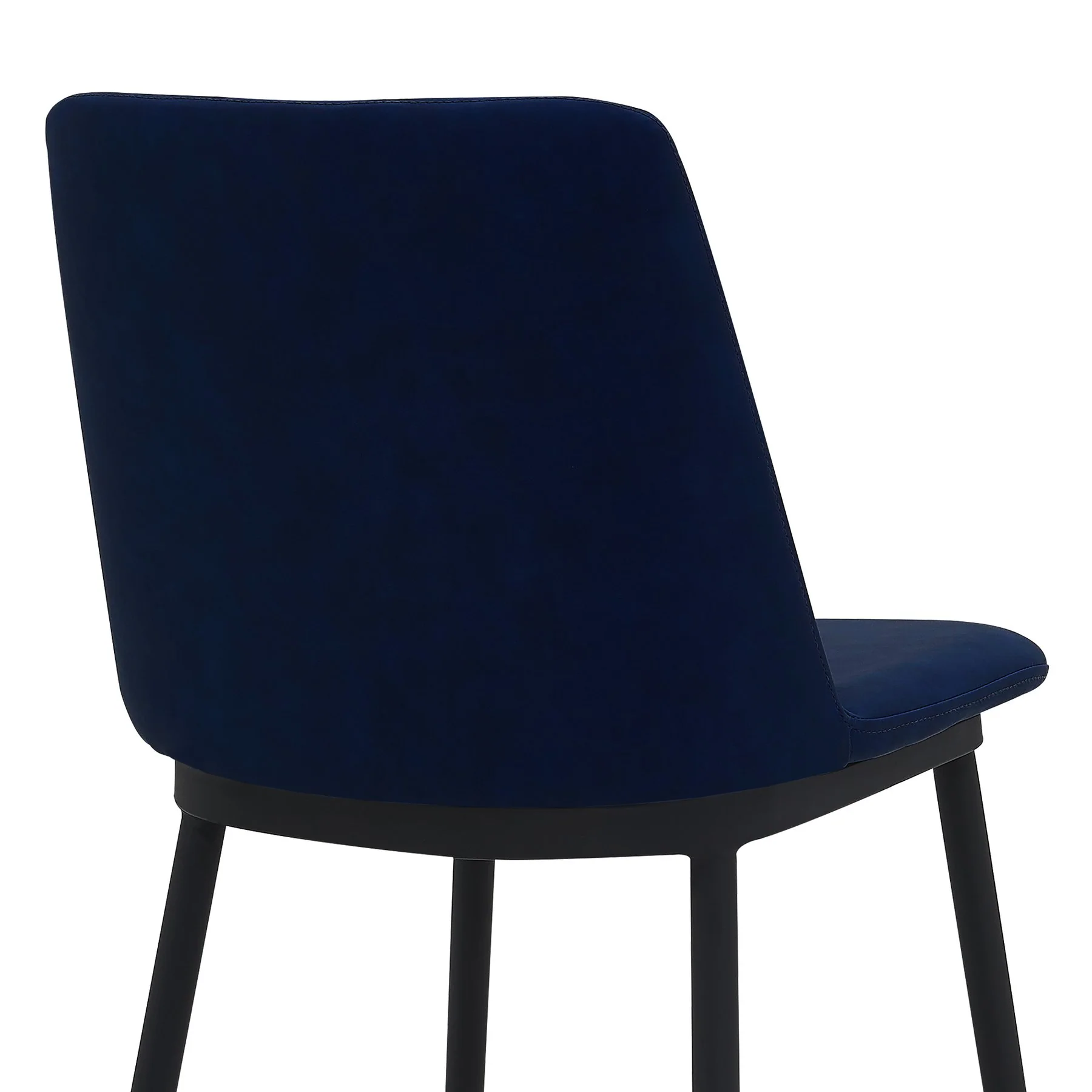 Messina 26" Blue Faux Leather and Metal Counter Height Bar Stool - Image 5