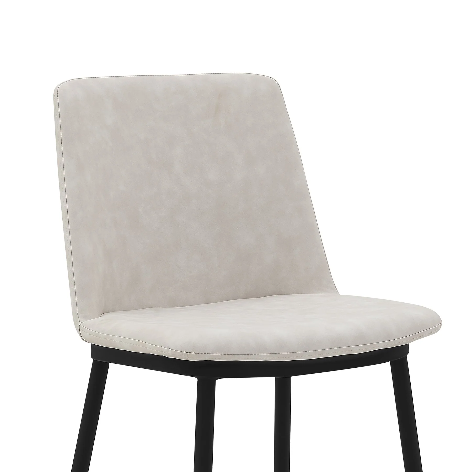 Messina 26" Cream Faux Leather and Metal Counter Height Bar Stool - Image 4