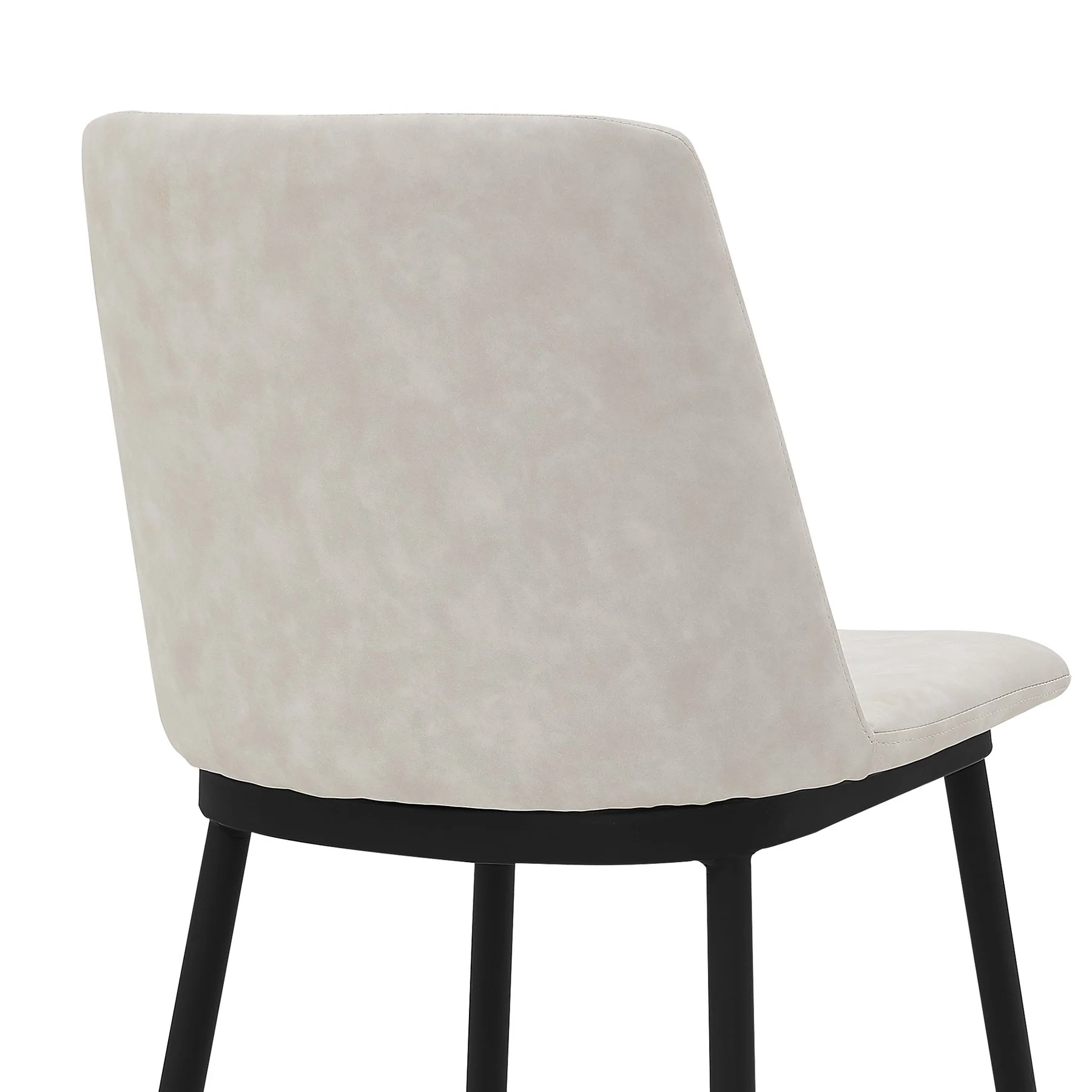 Messina 26" Cream Faux Leather and Metal Counter Height Bar Stool - Image 5