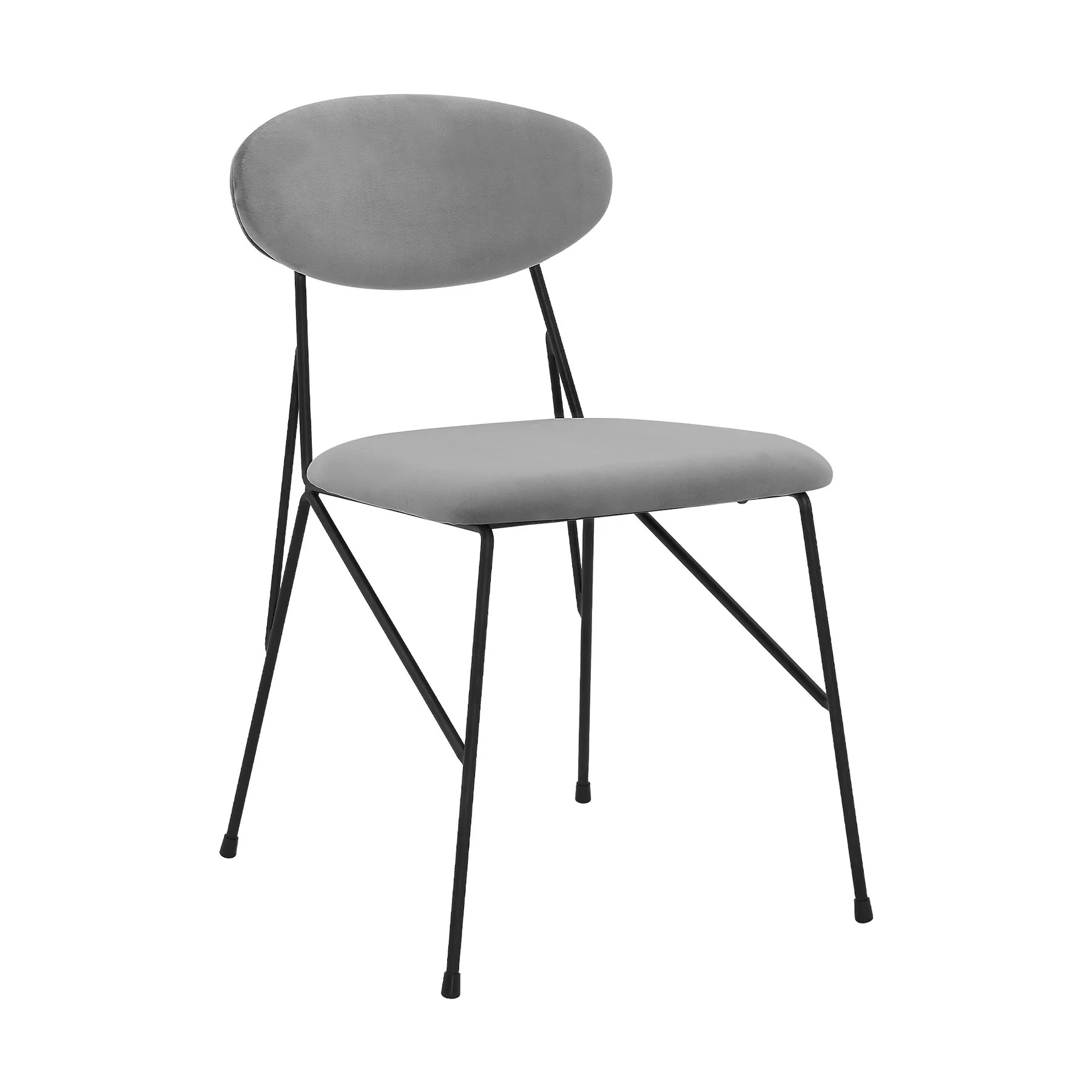 Messina and Alice Gray Velvet 5 Piece Rectangular Dining Set - Image 2