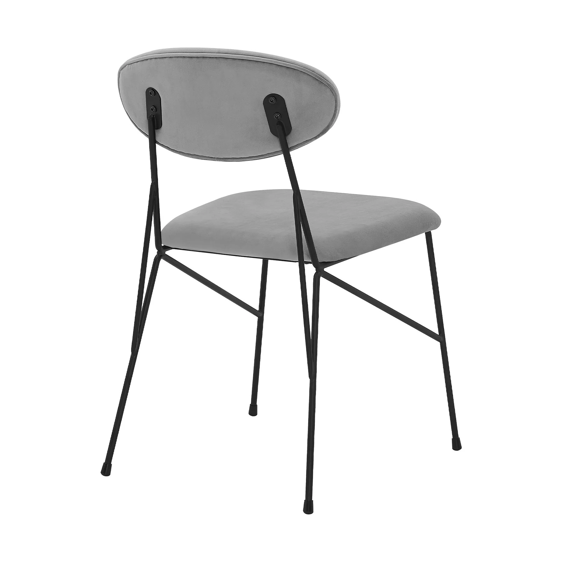 Messina and Alice Gray Velvet 7 Piece Rectangular Dining Set - Image 3