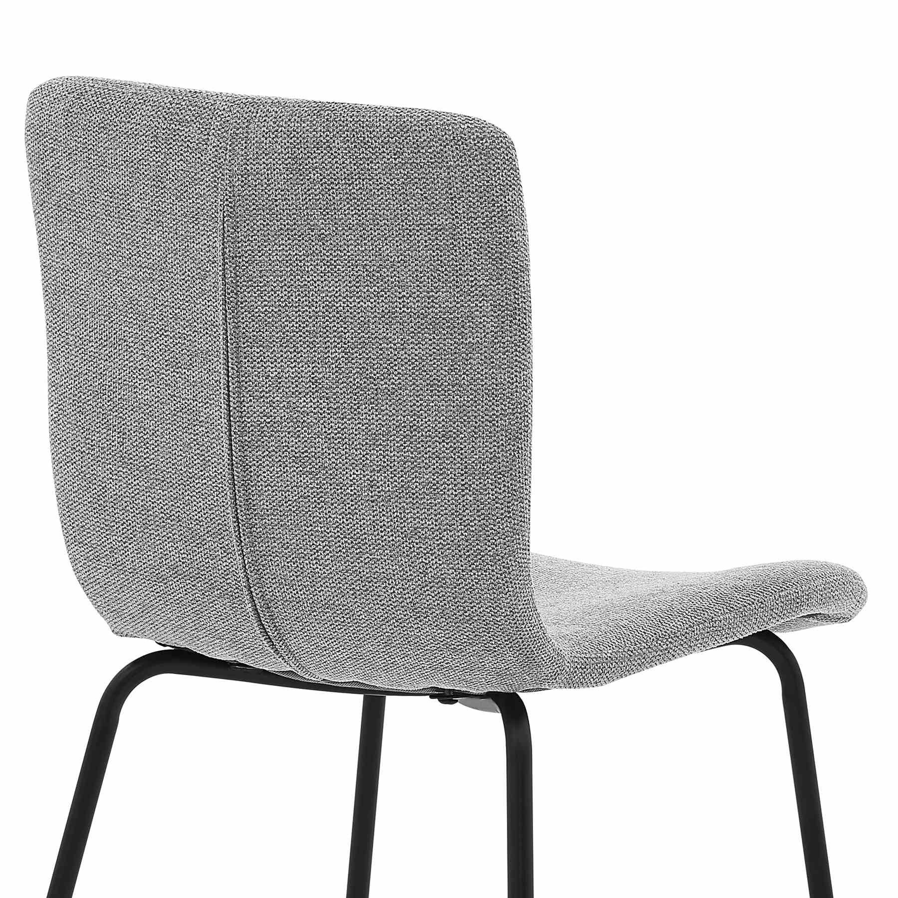 Messina and Gillian Light Gray Fabric 7 Piece Rectangular Dining Set - Image 6