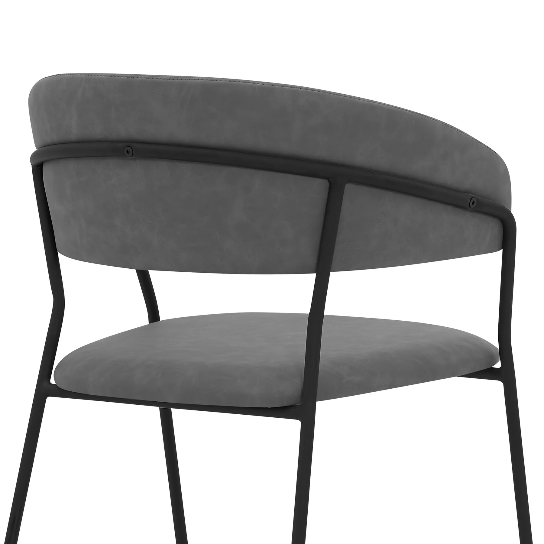 Messina and Nara Gray Faux Leather 5 Piece Rectangular Dining Set - Image 6