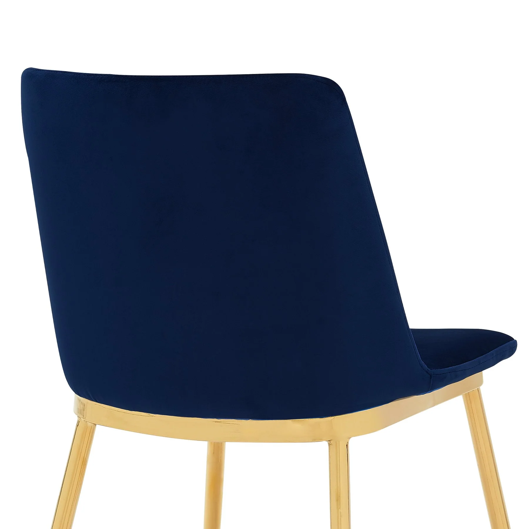 Messina Blue Velvet 7 Piece Rectangular Dining Set - Image 6