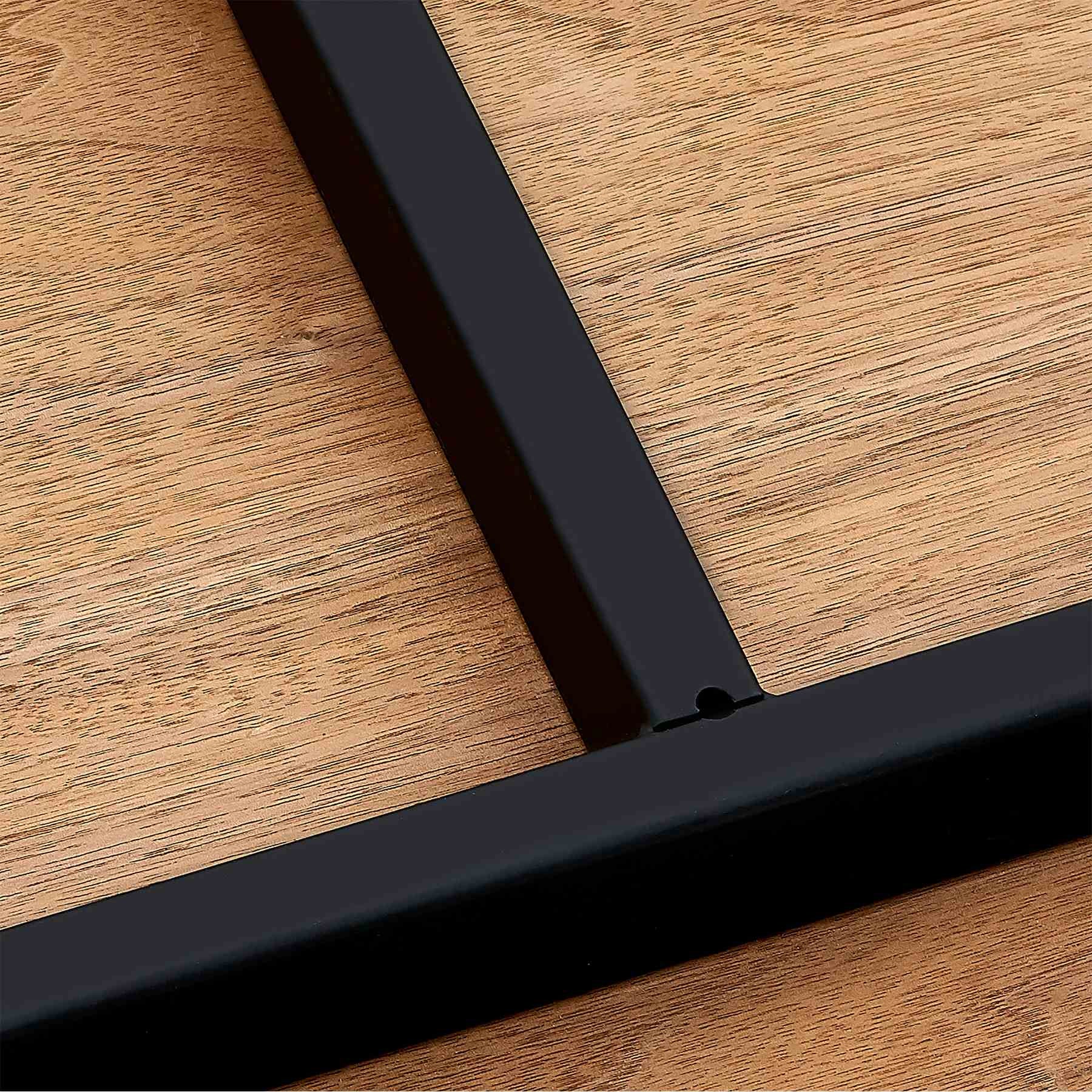 Messina Modern Walnut and Metal Dining Room Table - Image 4
