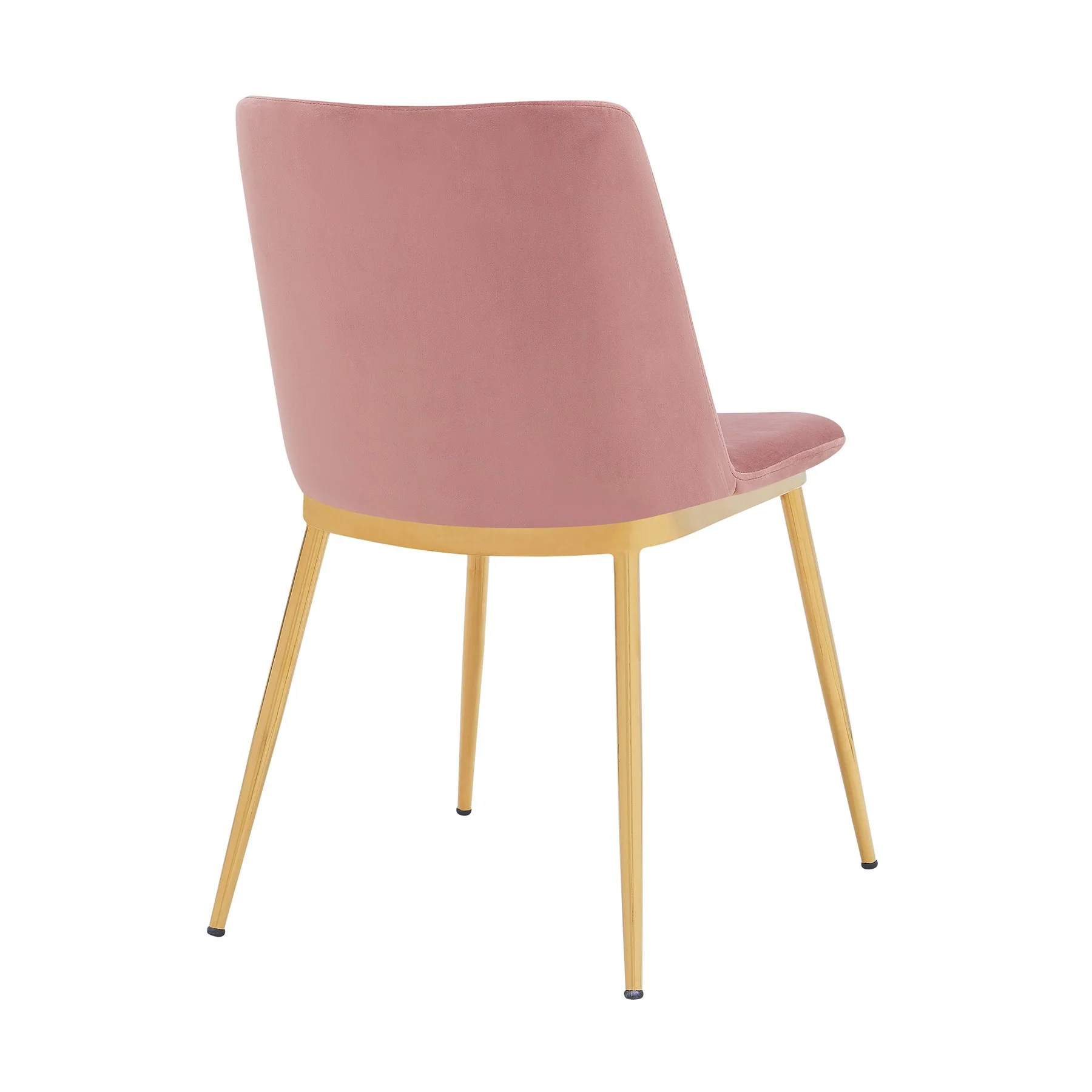 Messina Pink Velvet 5 Piece Rectangular Dining Set - Image 3