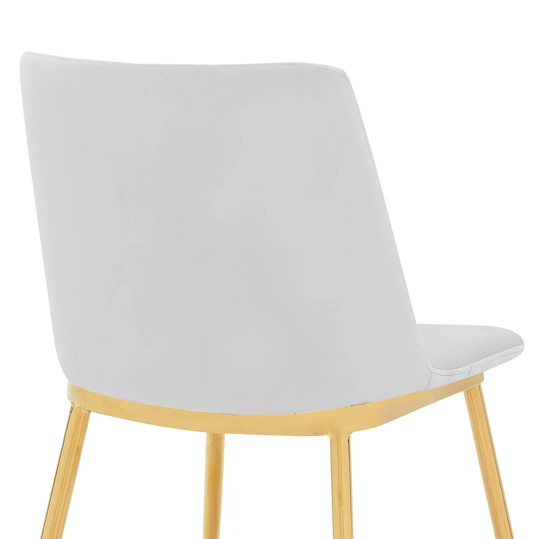 Messina White Velvet 5 Piece Rectangular Dining Set - Image 6
