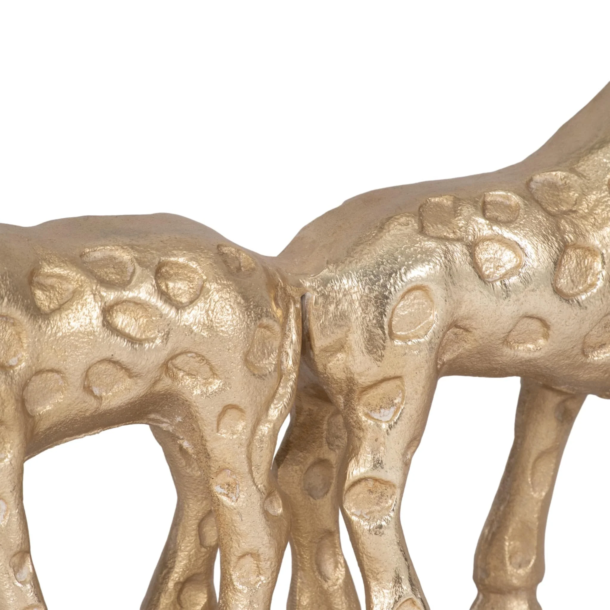 Metal, 10" Couple Girraffe, Gold - Image 4