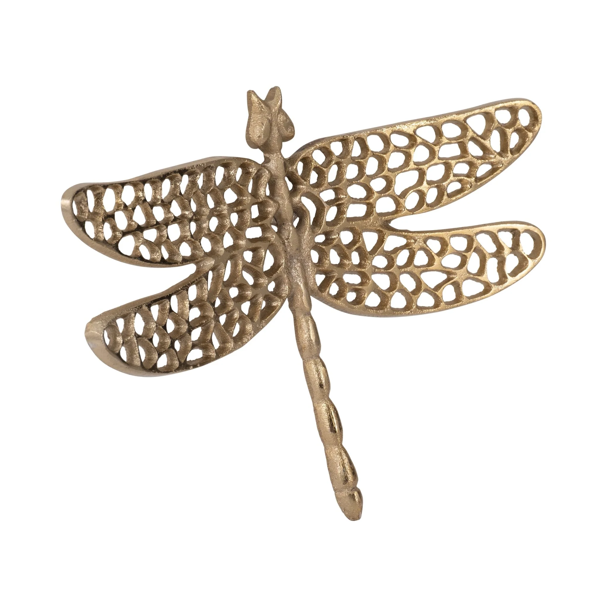 Metal, 10" Dragonfly W/ Cutouts , Gold - Image 2