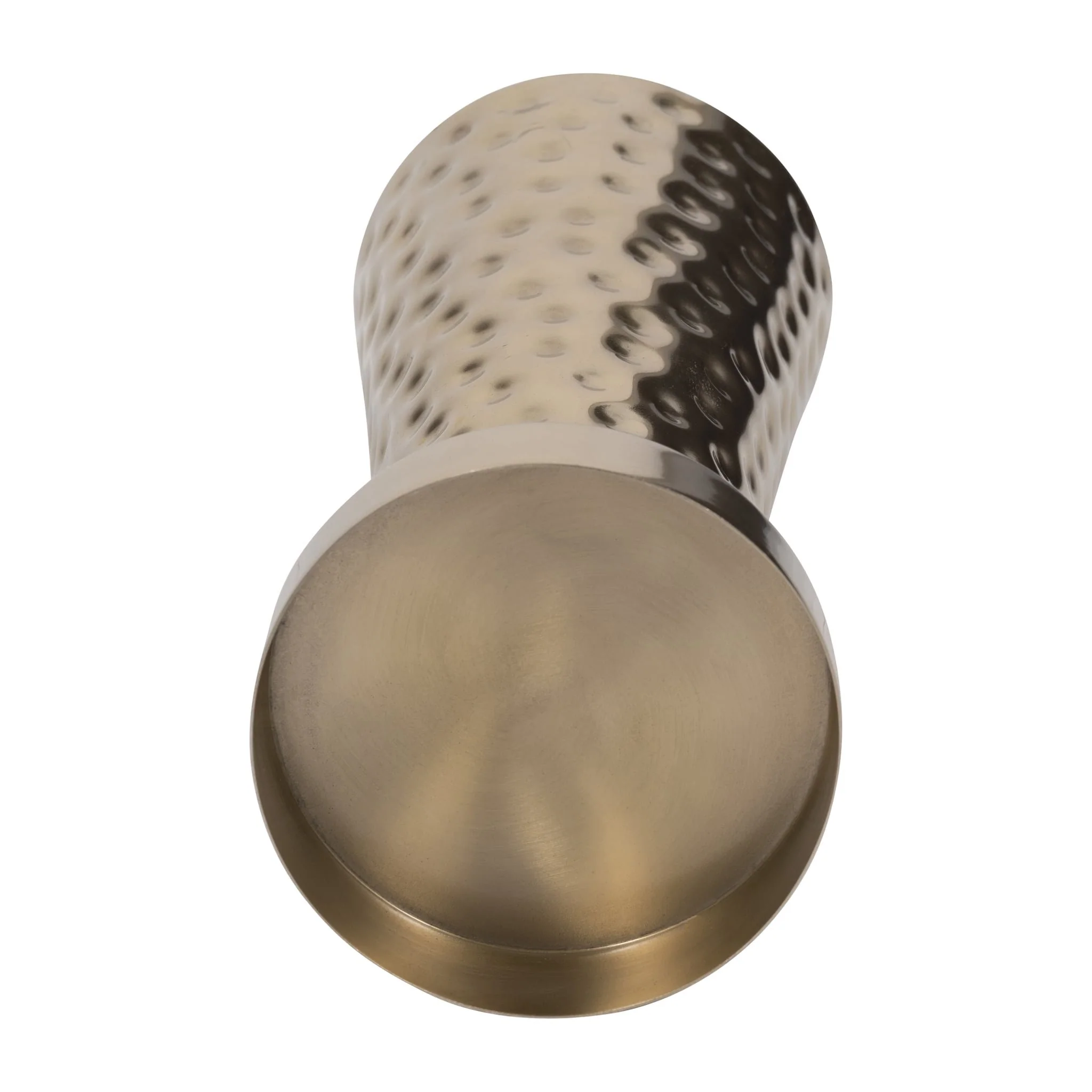 Metal, 10"h Hammered Candle Holder,  Gold - Image 5
