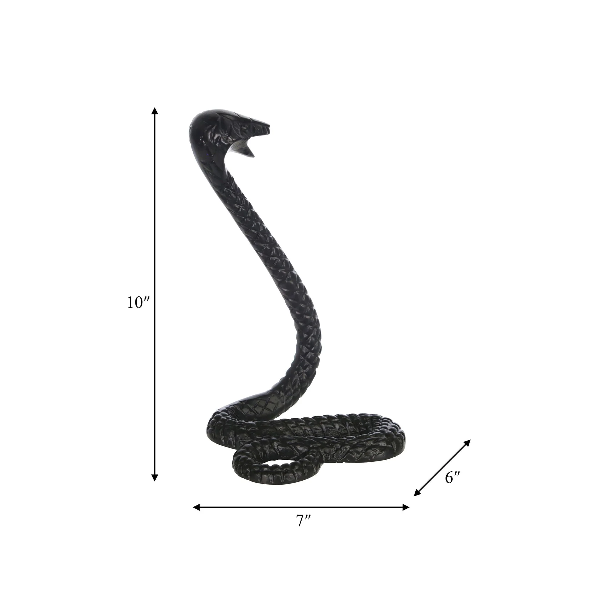 Metal 10"h Snake, Black - Image 4