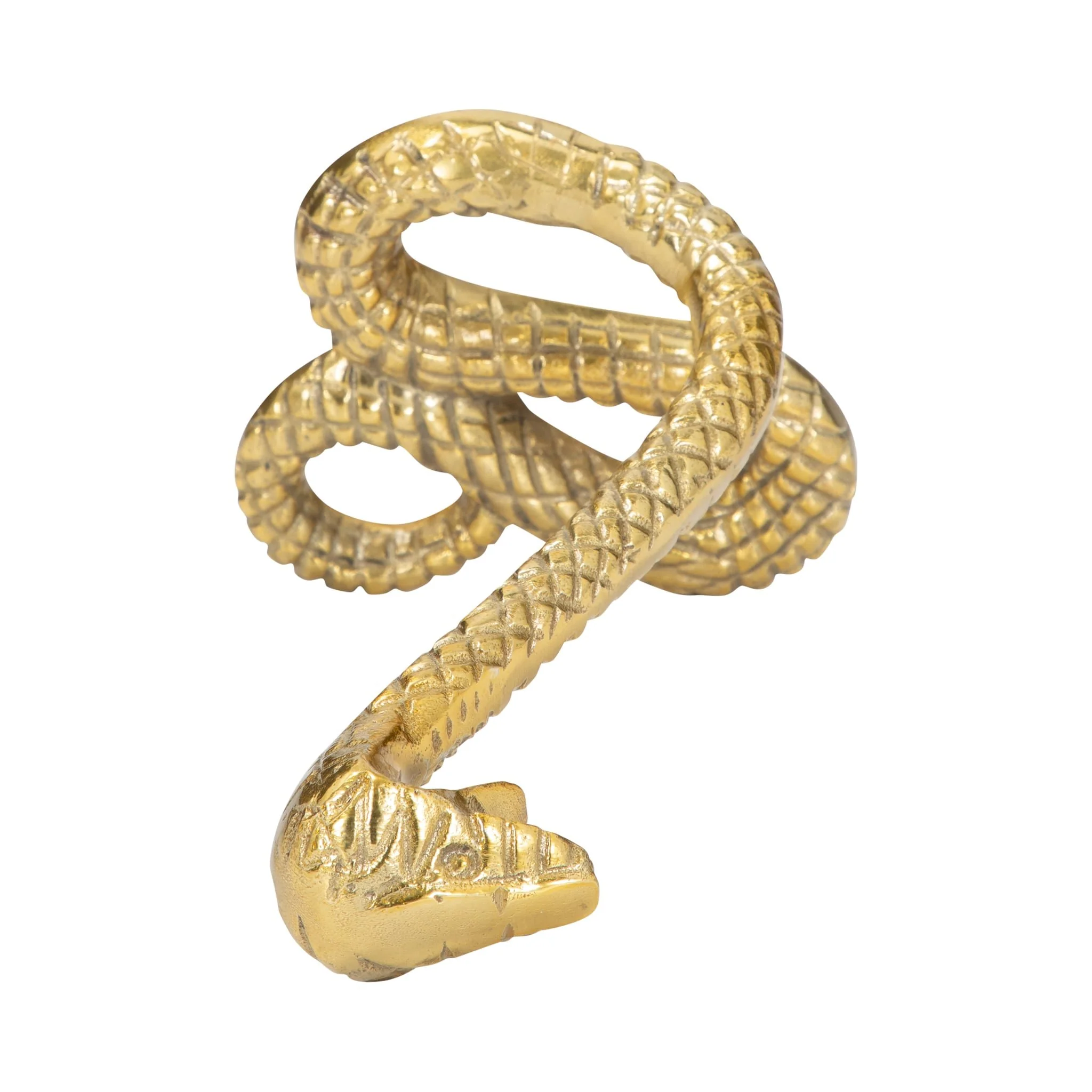 Metal 10"h Snake, Gold - Image 6