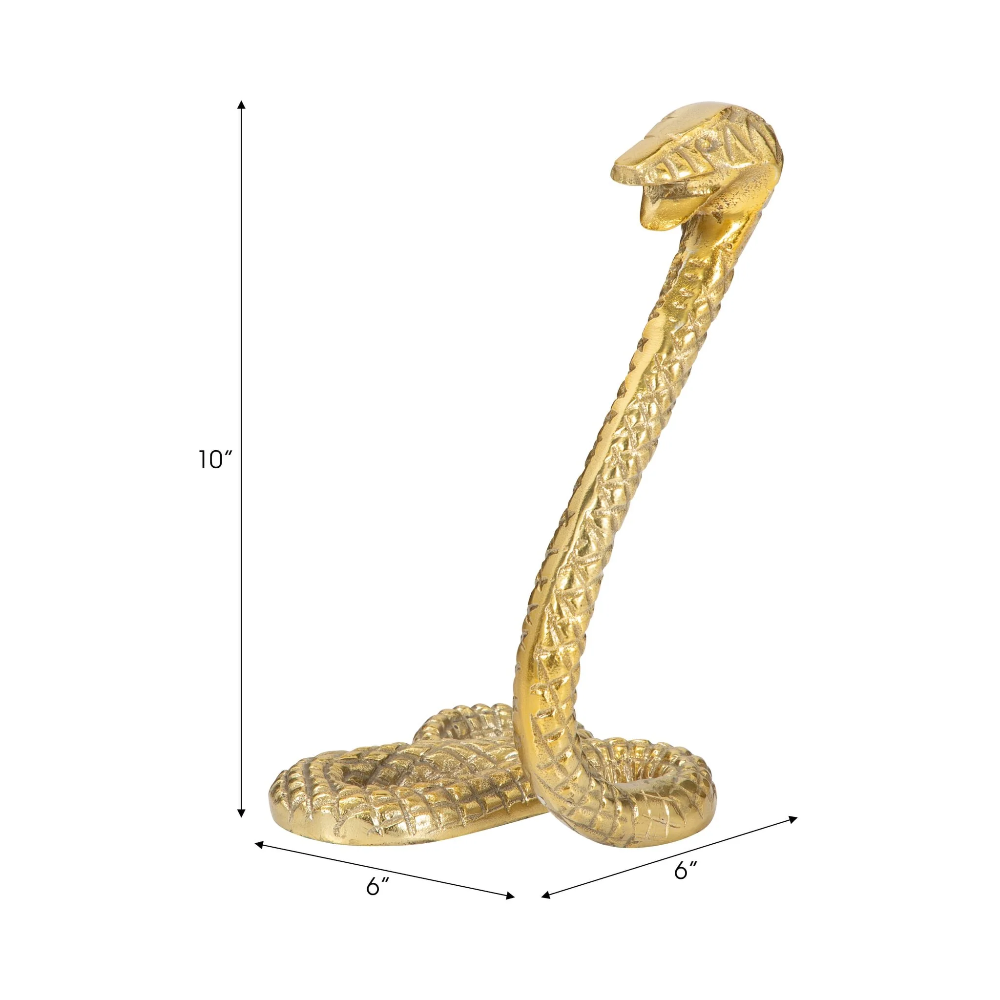 Metal 10"h Snake, Gold - Image 8