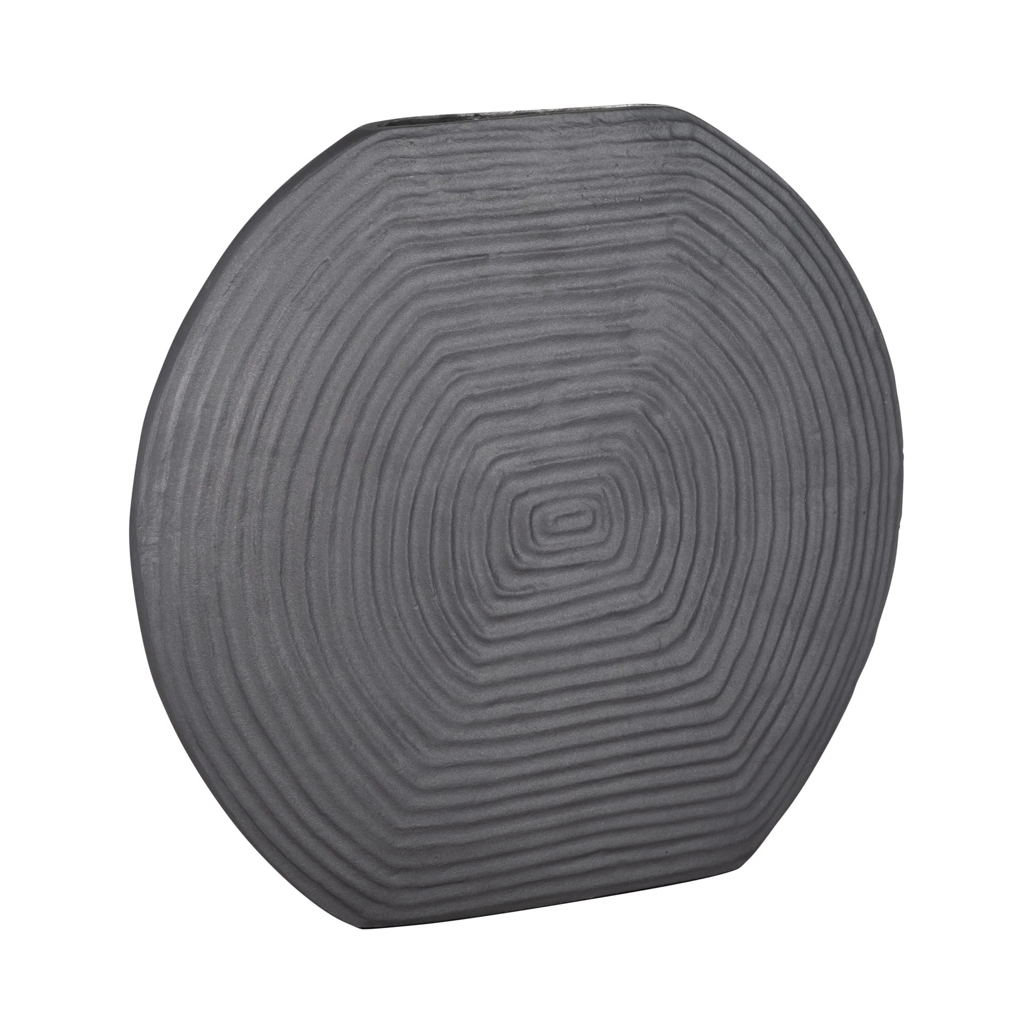 Metal,10"h,swirl Pattern Vase,grey - Image 2