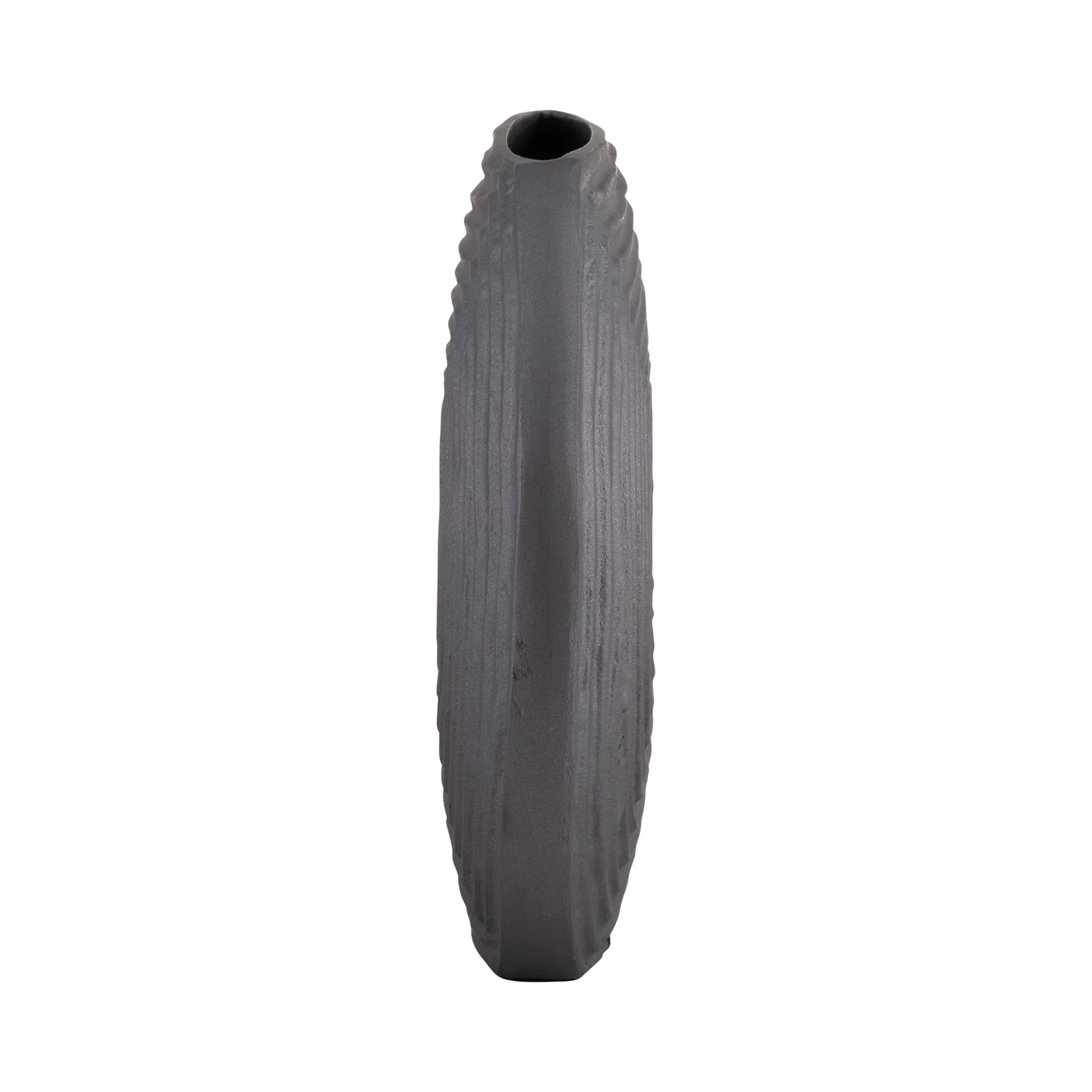 Metal,10"h,swirl Pattern Vase,grey - Image 3