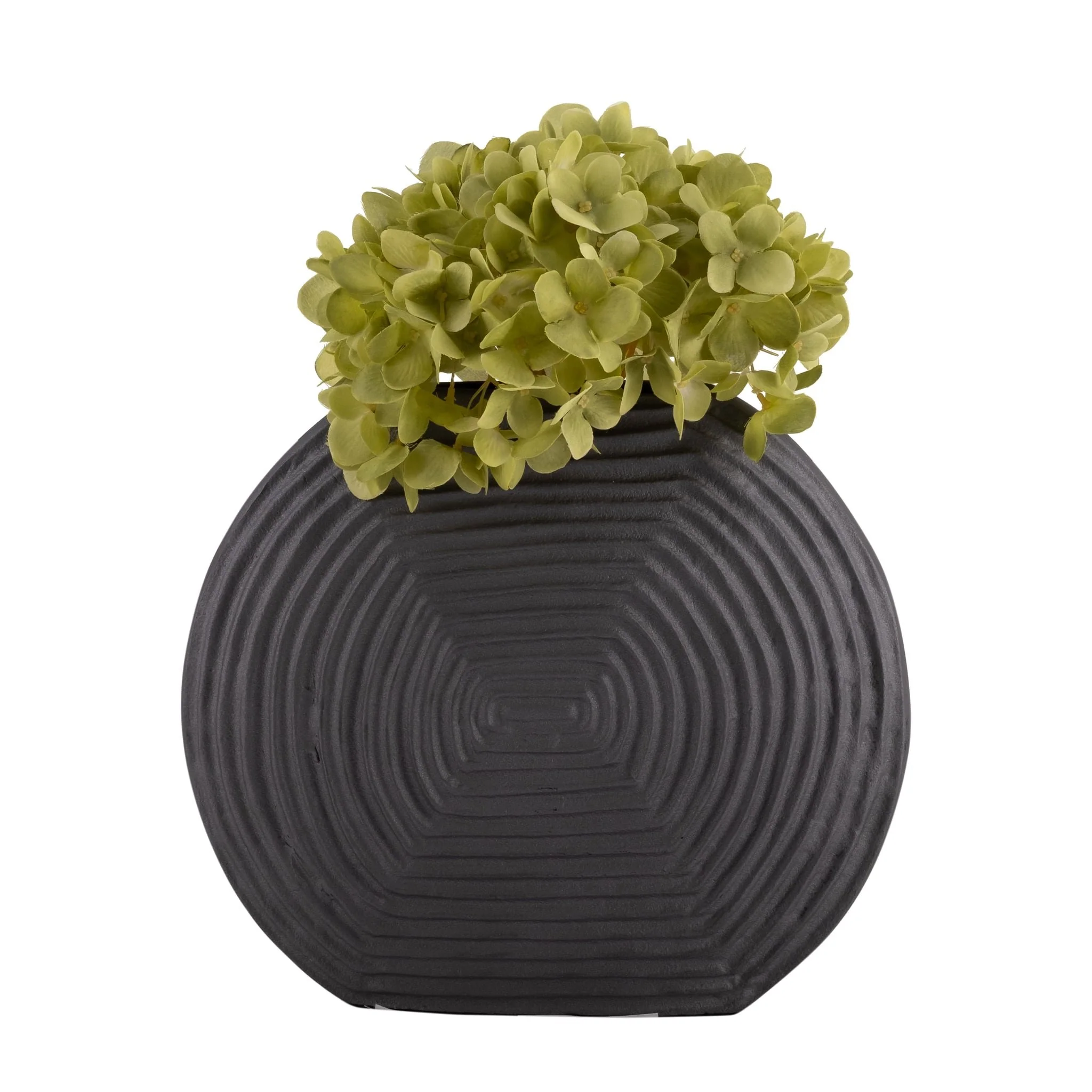 Metal,10"h,swirl Pattern Vase,grey - Image 4