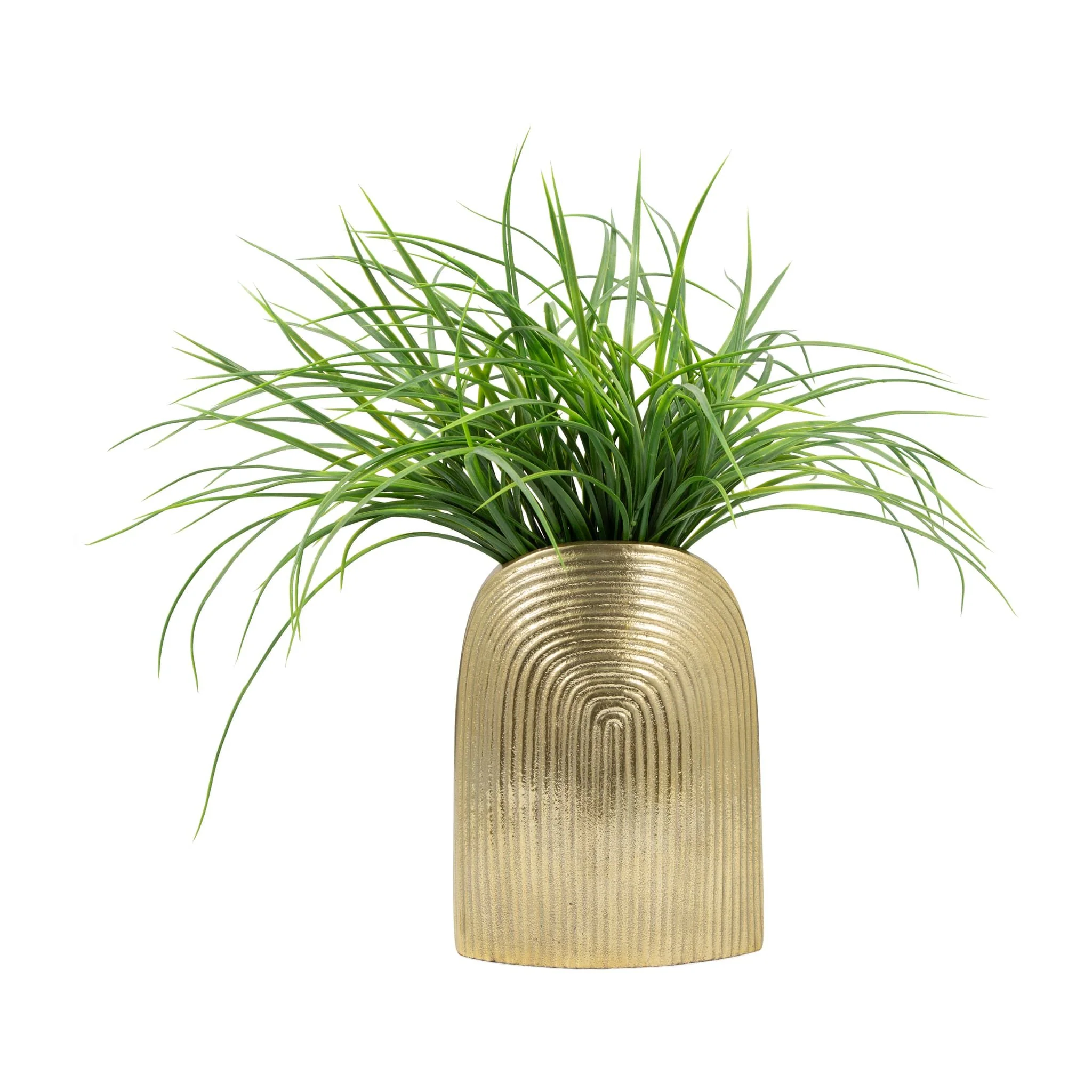 Metal, 11" Arch Vase, Champagne - Image 2