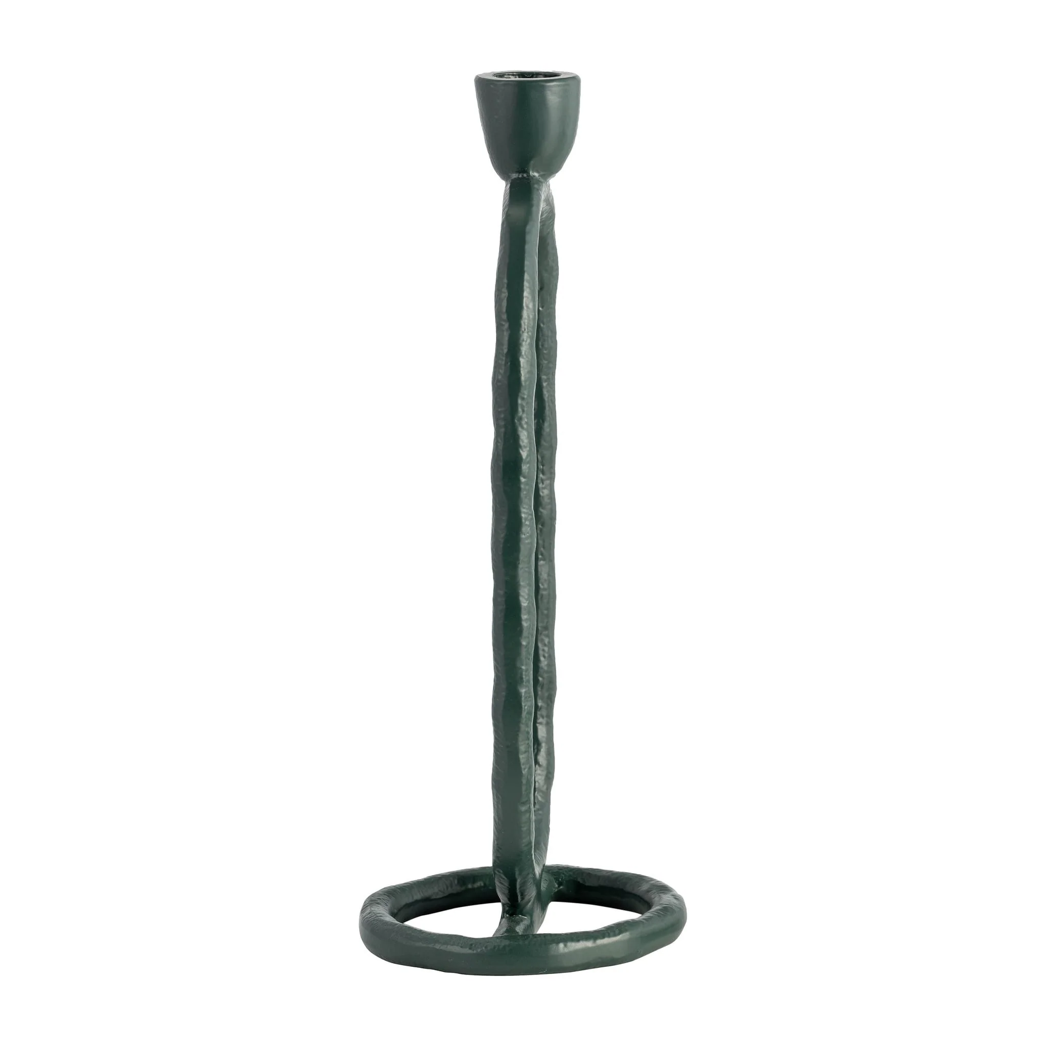 Metal, 11" Open Oval Taper Candleholder, Dark Gree - Image 3