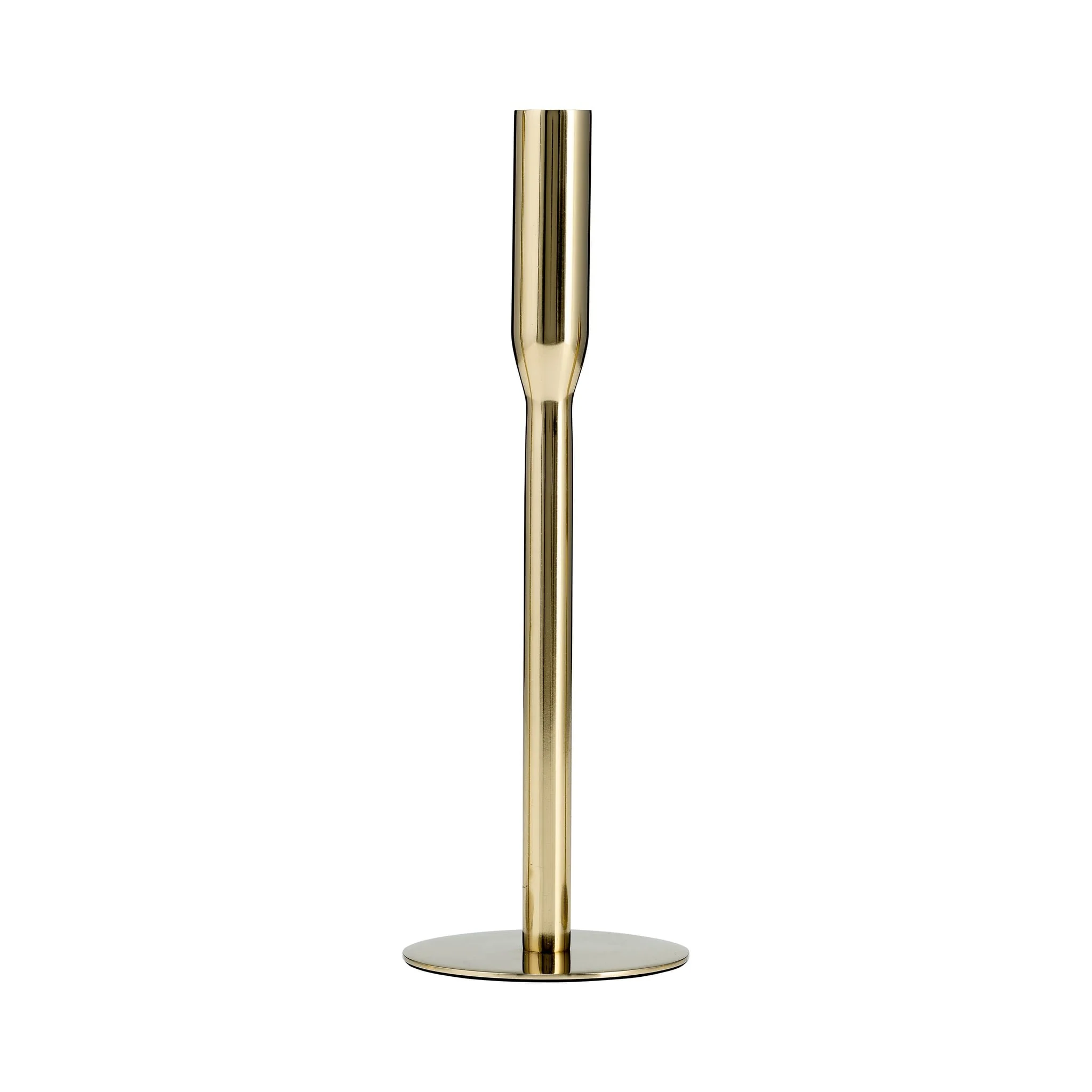 Metal, 11"h Taper Candle Holder, Gold - Image 2